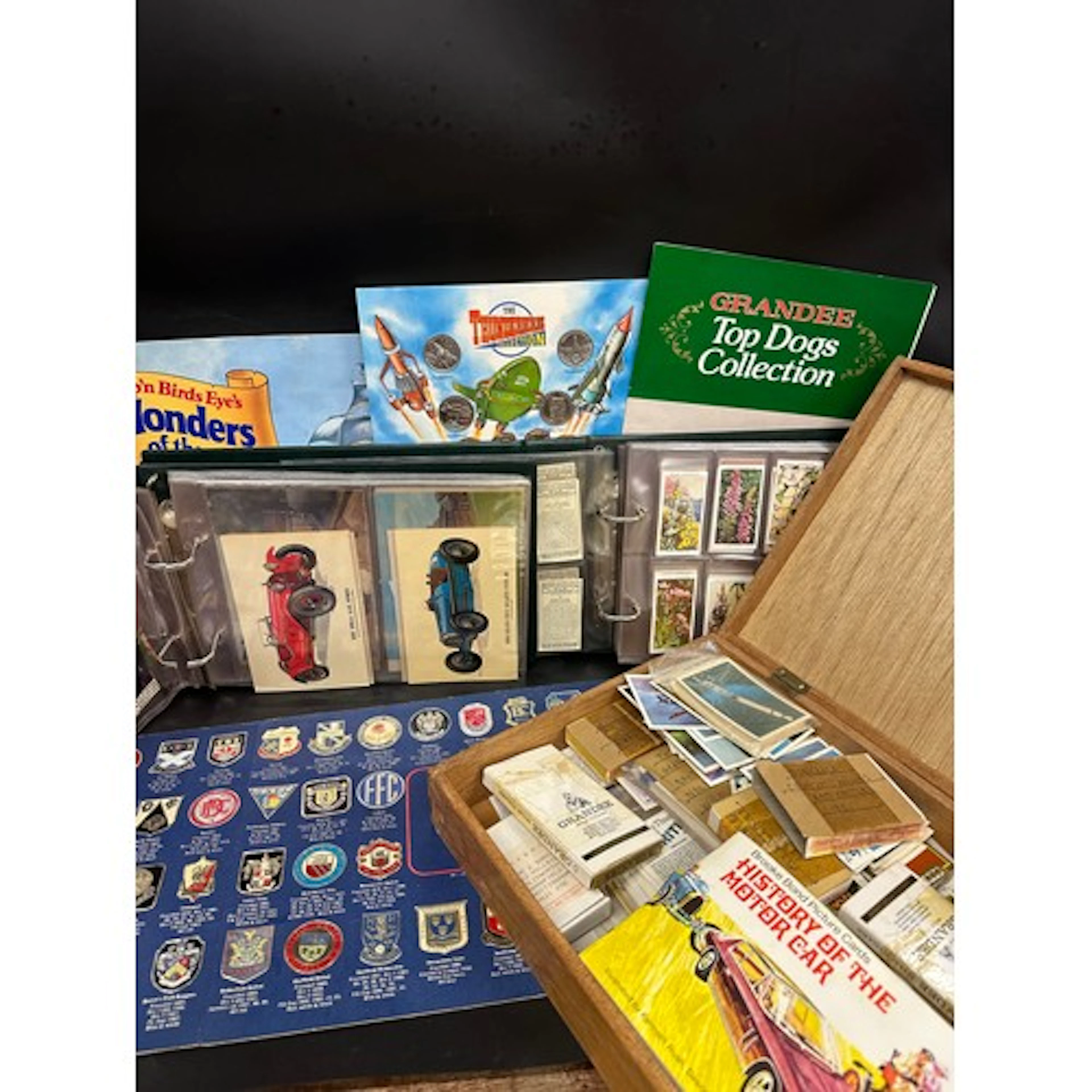 Collectors cards, The Thunderbirds coin collection, etc.