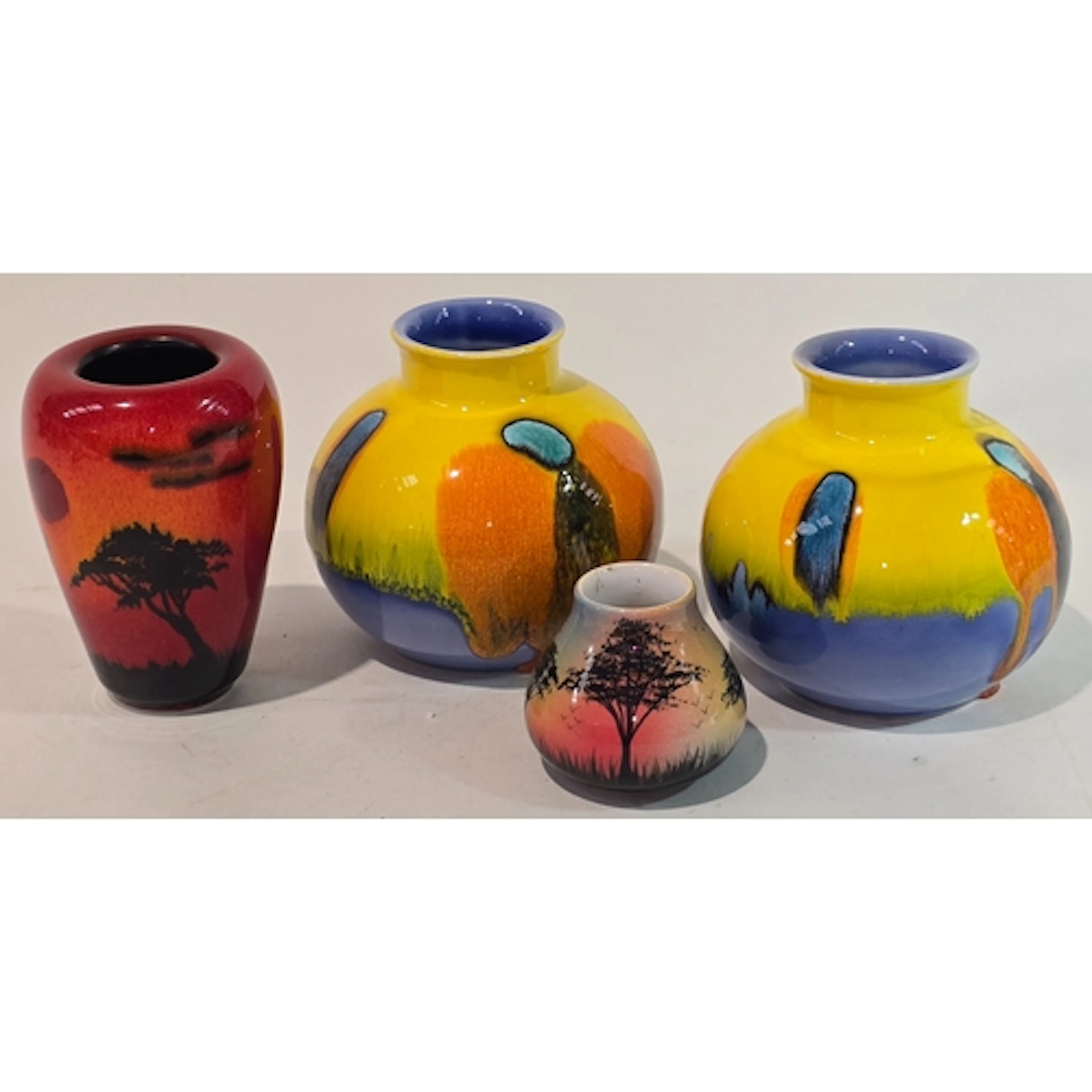 Poole Pottery limited 1/1 miniature African Sky vase by Lorn...