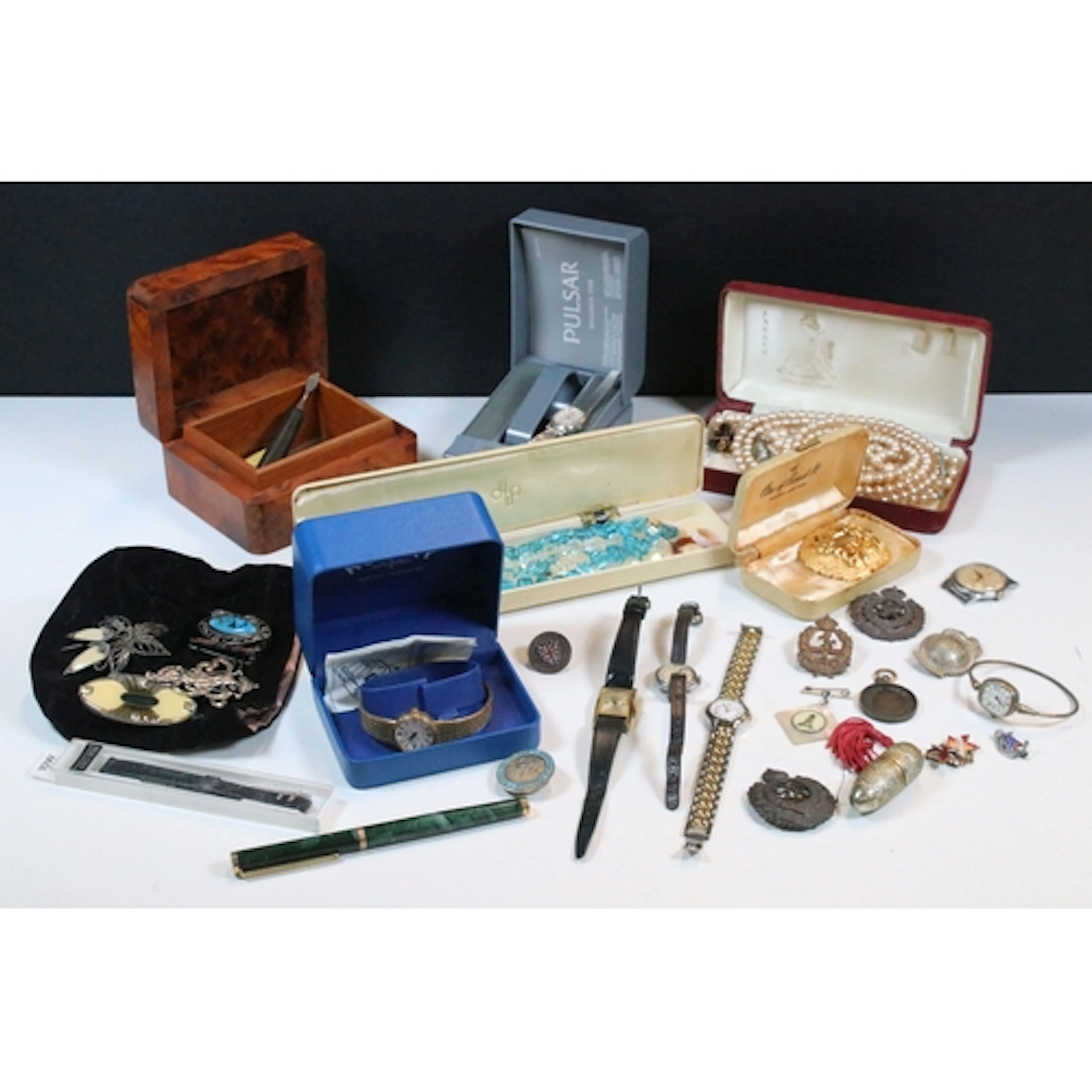 Collection of costume jewellery to include a sterling silver...