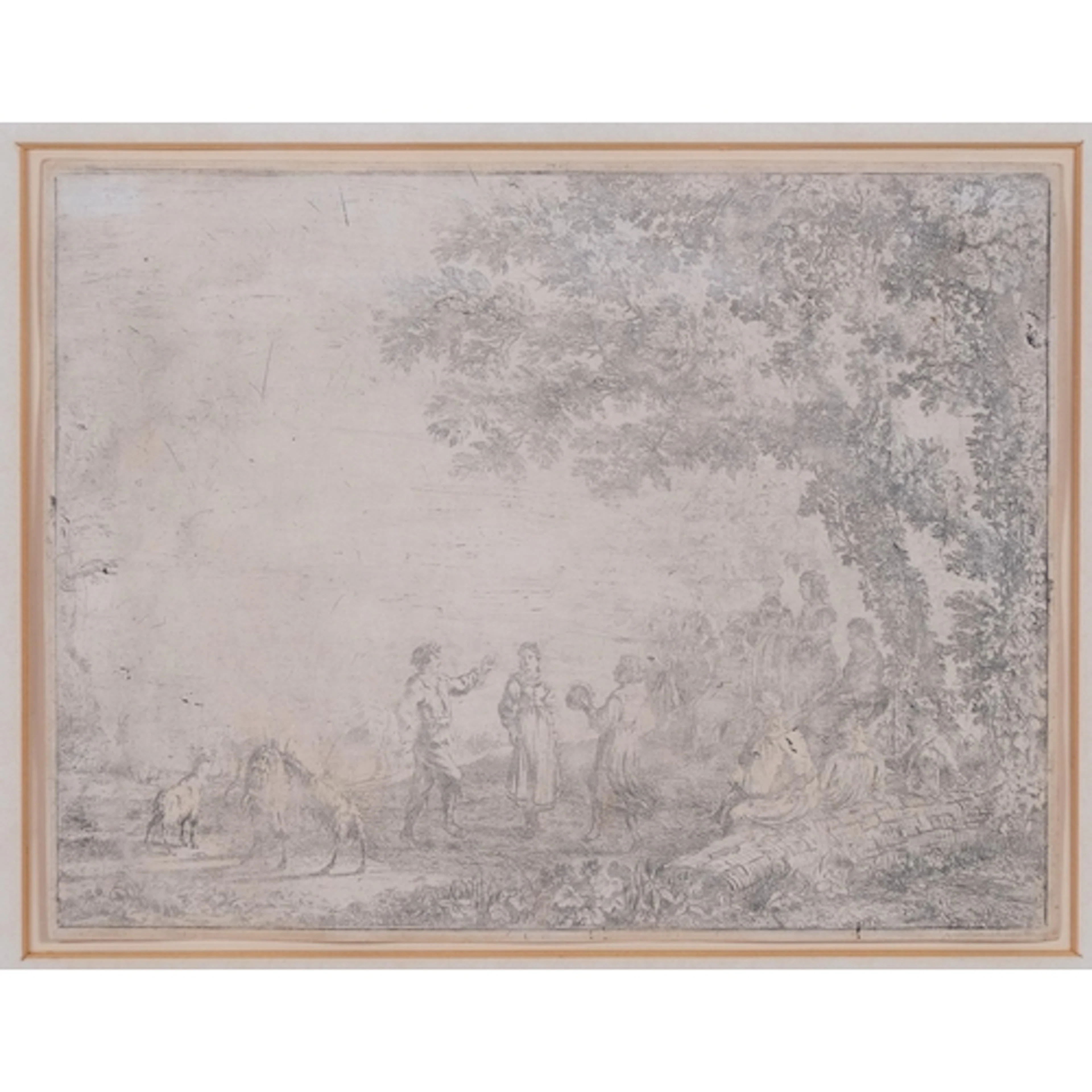 17th/18th century etching, after Claud Lorrain, The Country ...