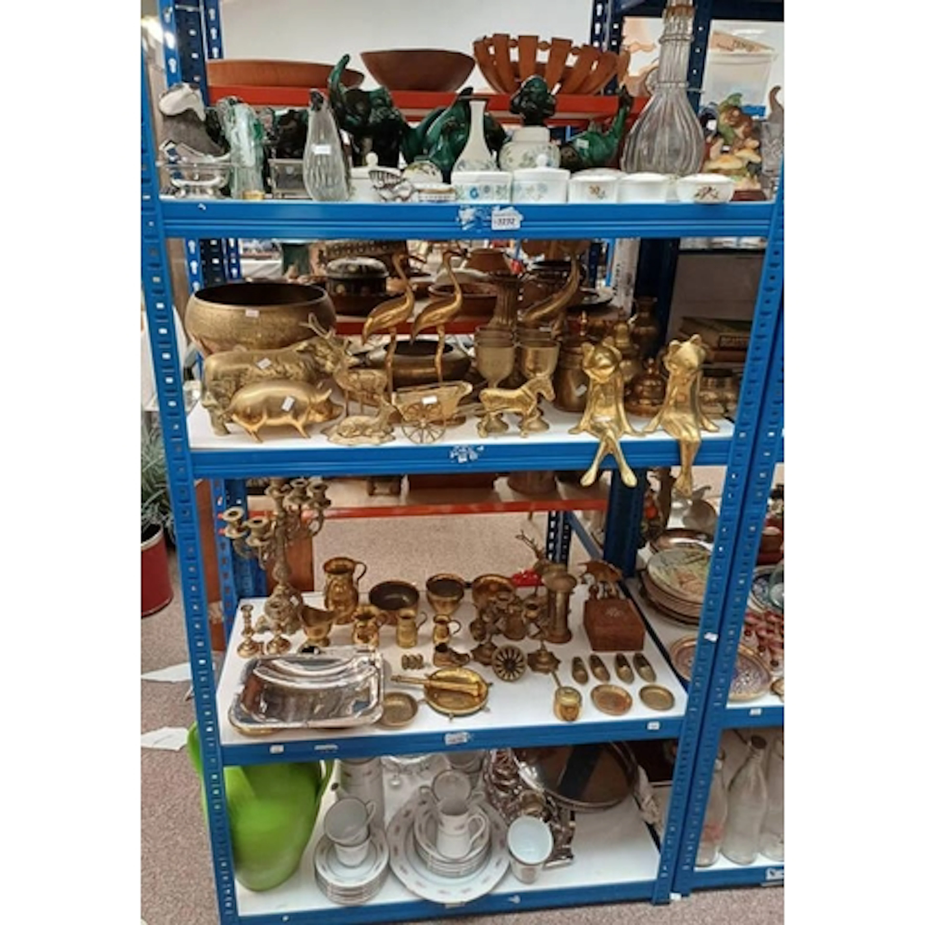 LARGE SELECTION BRASSWARE INCLUDING ANIMALS, ORIENTAL POT, G...