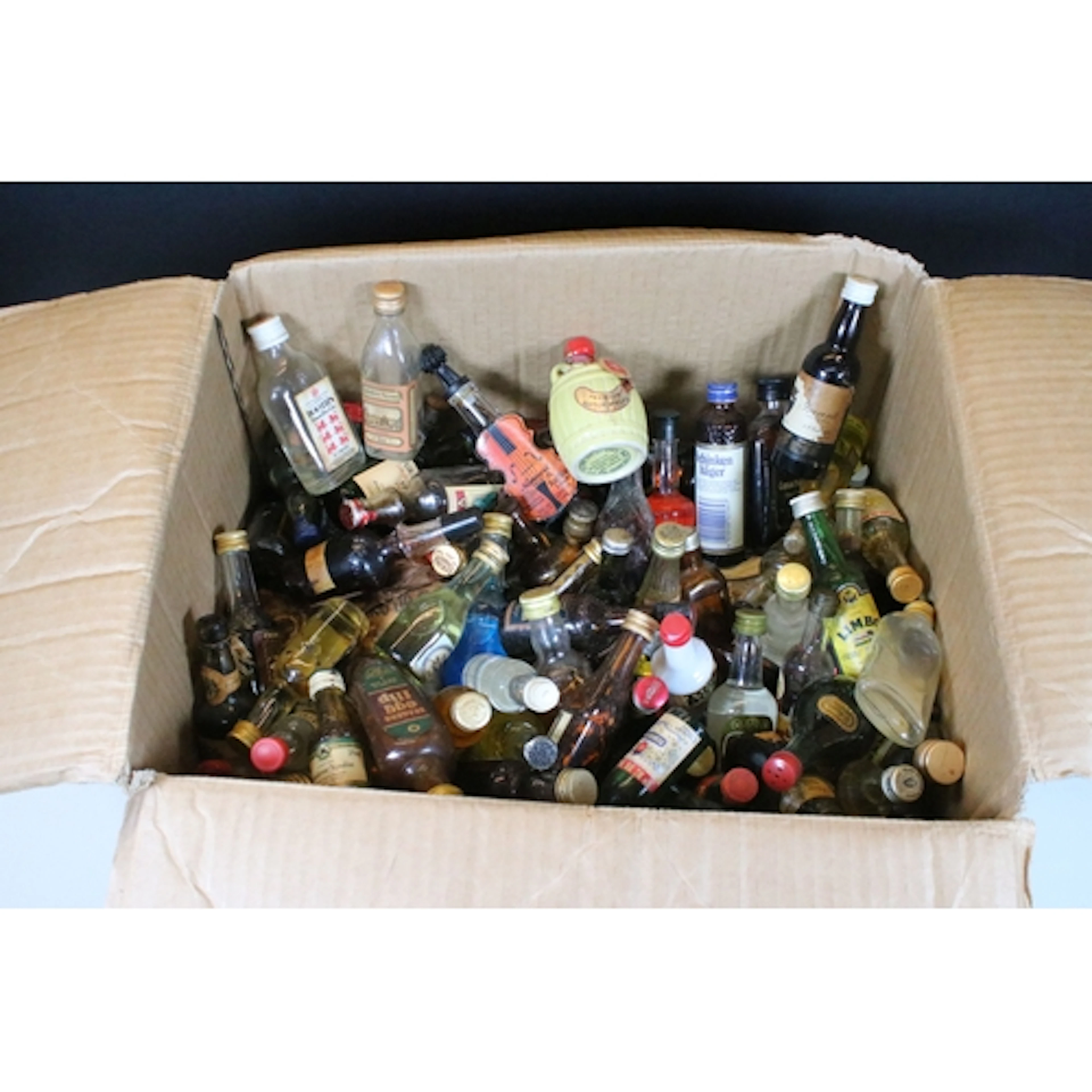 Large collection of alcoholic miniatures to comprise whiskie...