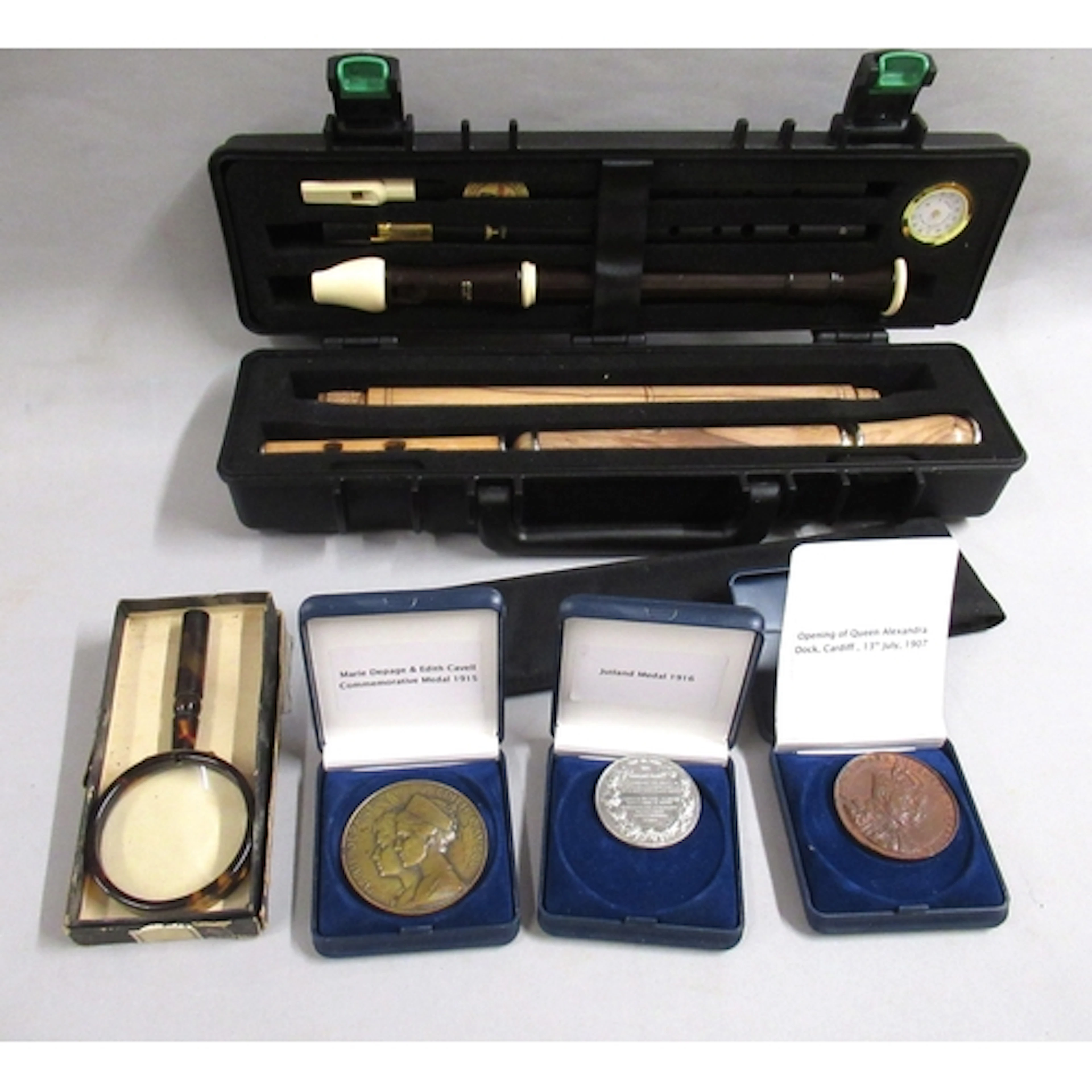 Edith Cavell 1915 bronze medallion, together with an Edward ...