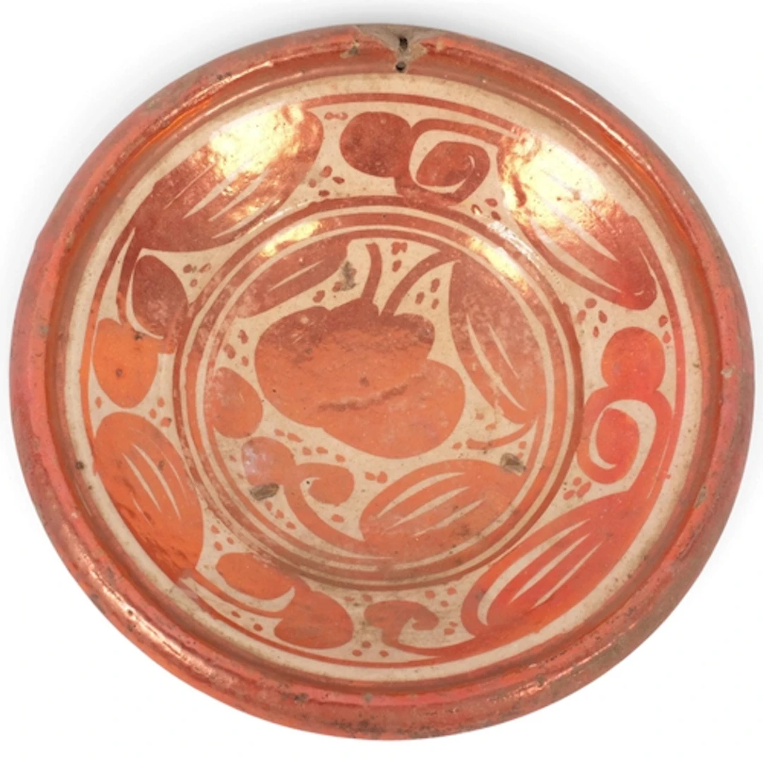 A small Antique Hispano-Moresque pottery bowl, Spanish, circ...