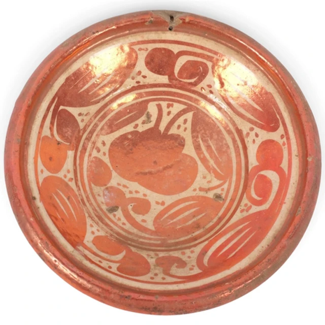 A small Antique Hispano-Moresque pottery bowl, Spanish, circ...