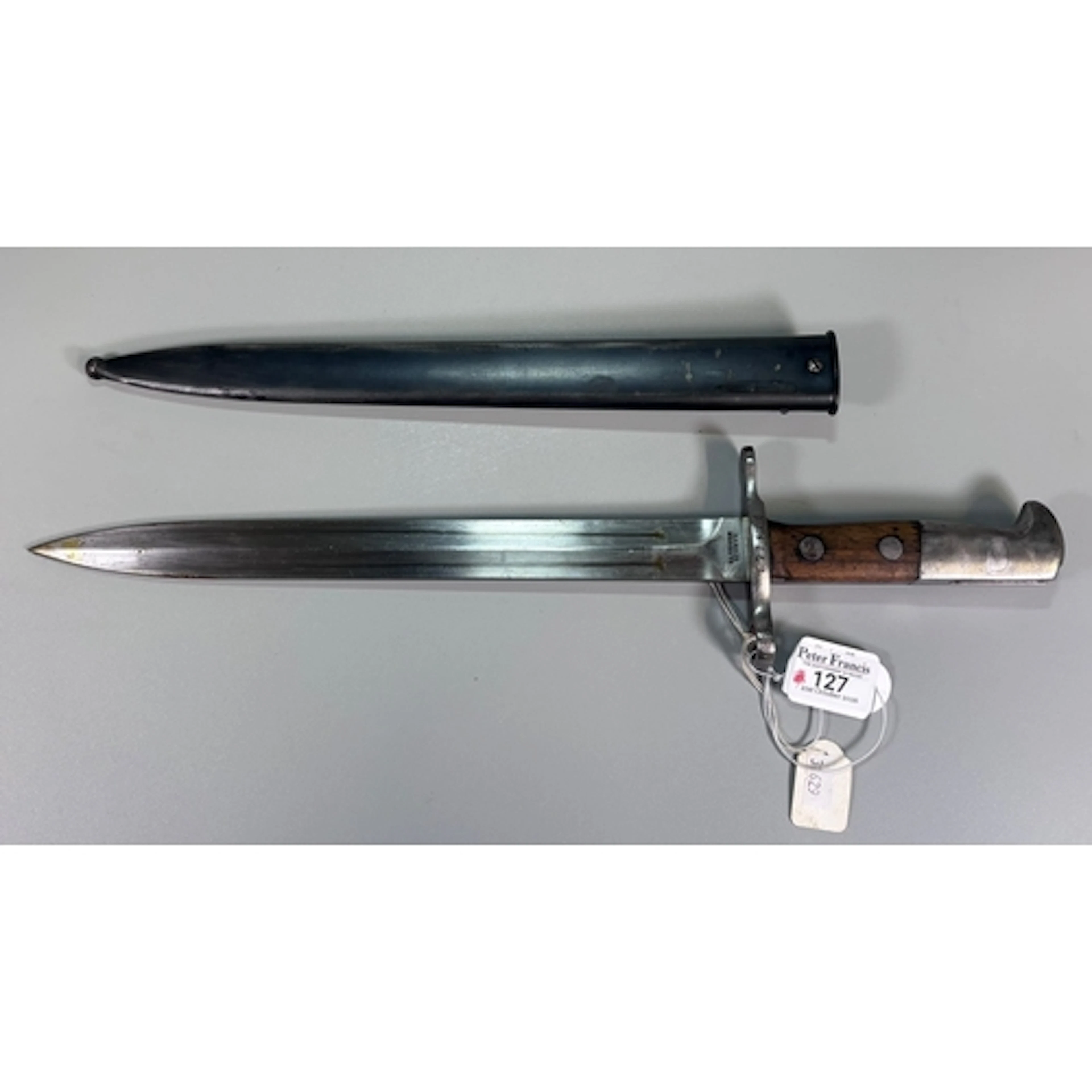 Swiss M1918 bayonet, marked ‘Elsener Schwyz’ and numbered ‘5...