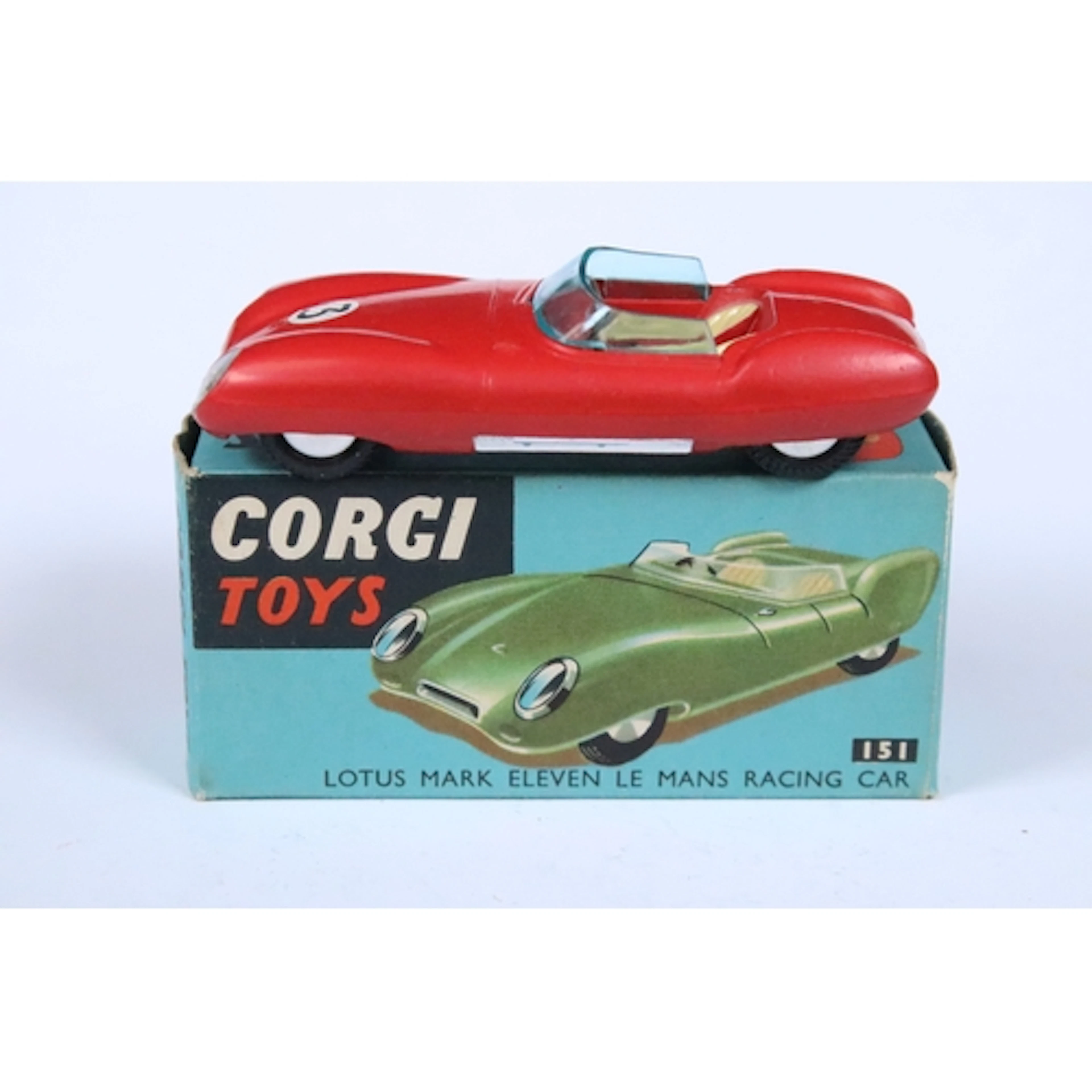 Boxed Corgi 151 Lotus Mark Eleven Le Mans Racing Car diecast...