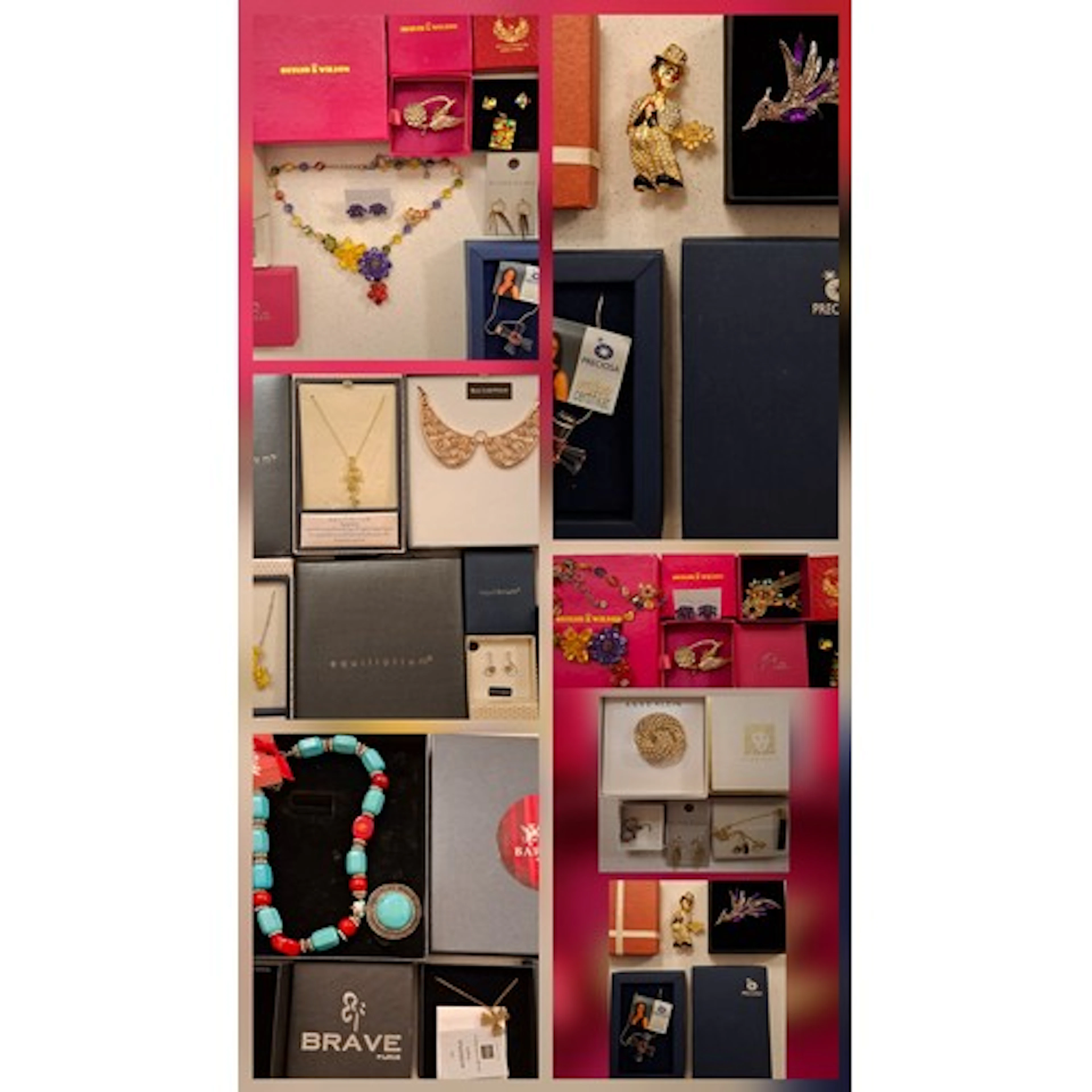 Modern costume jewellery to include a pair of All Saints sil...
