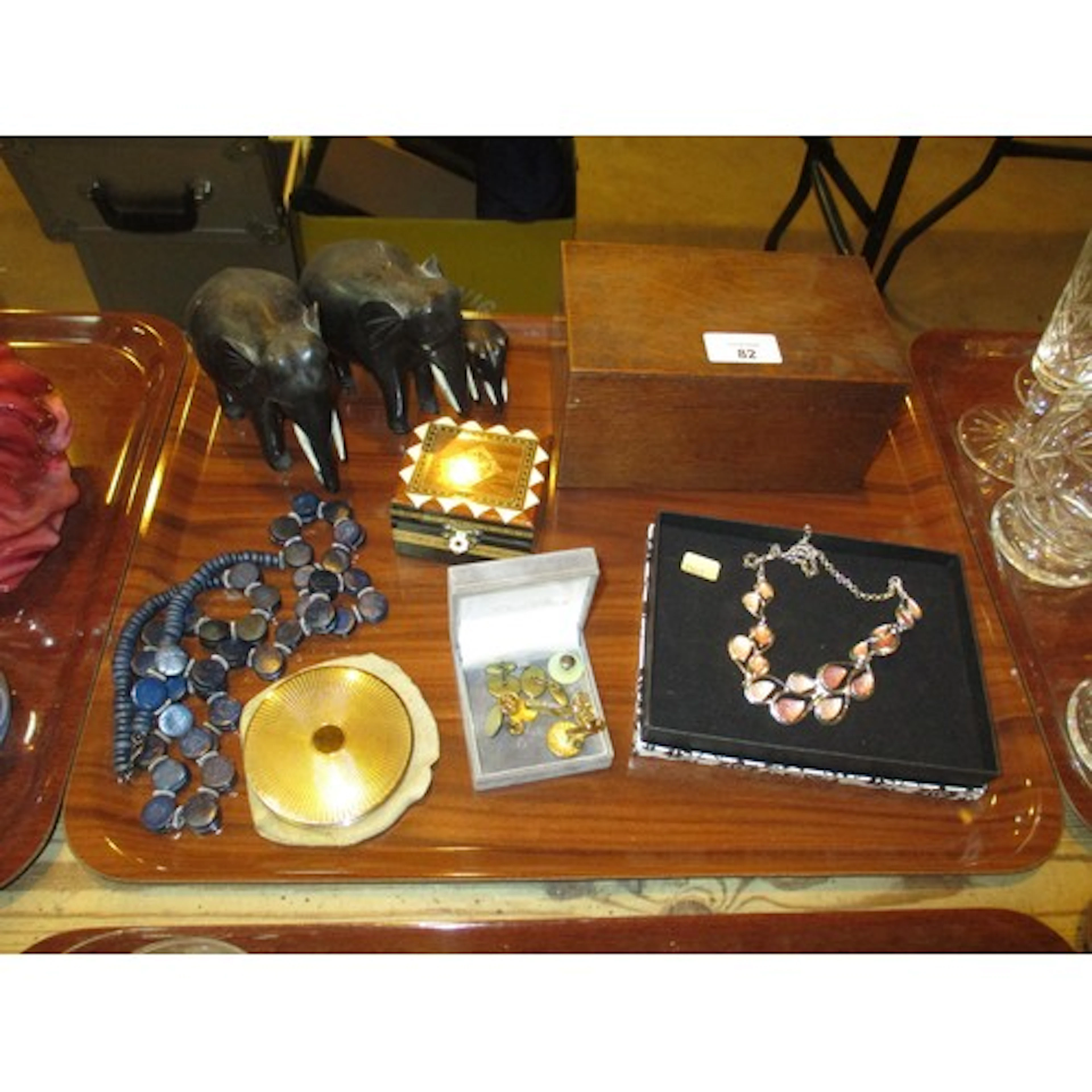 Jewel Box, Compact, Necklaces, Elephants etc