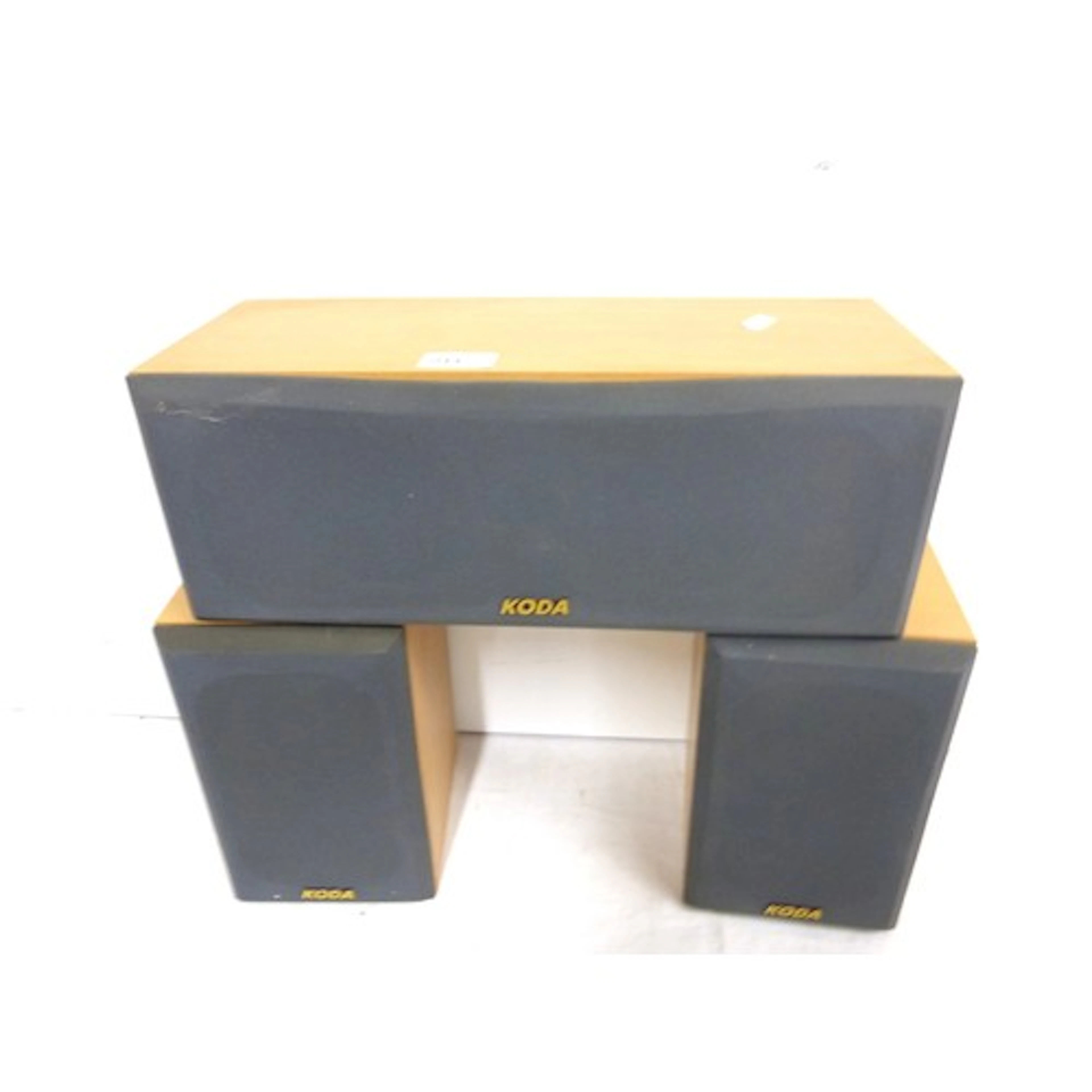 Set of three modern Koda speakers.