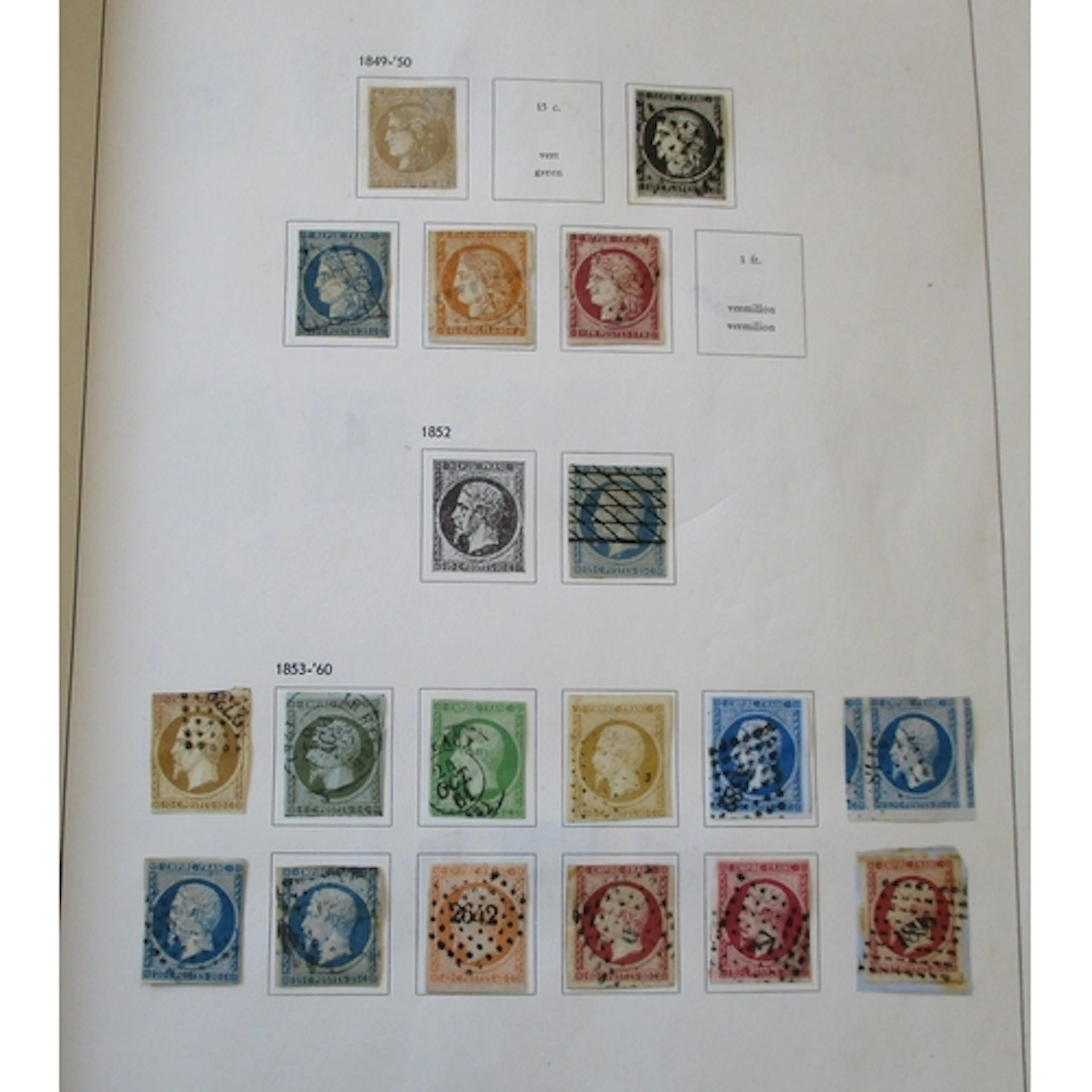 France. 1849 to 1960 M/U collection in an SG Davo album. Inc...