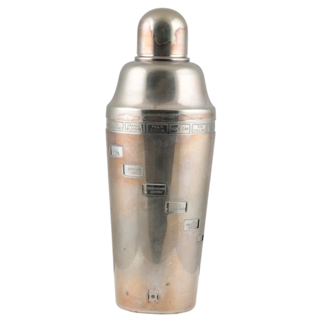 A mid 20th century Asprey & Co silver plated cocktail shaker...