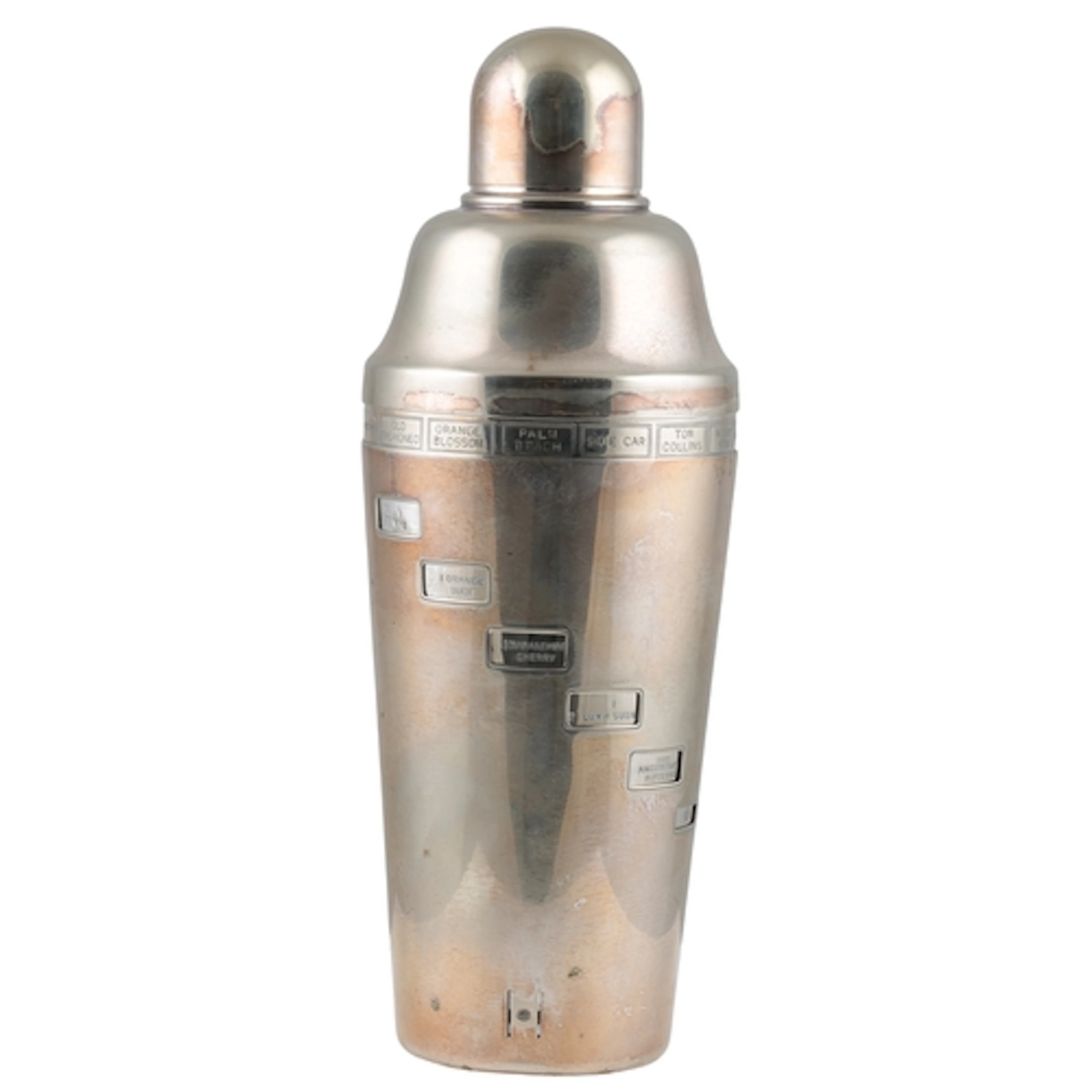 A mid 20th century Asprey & Co silver plated cocktail shaker...