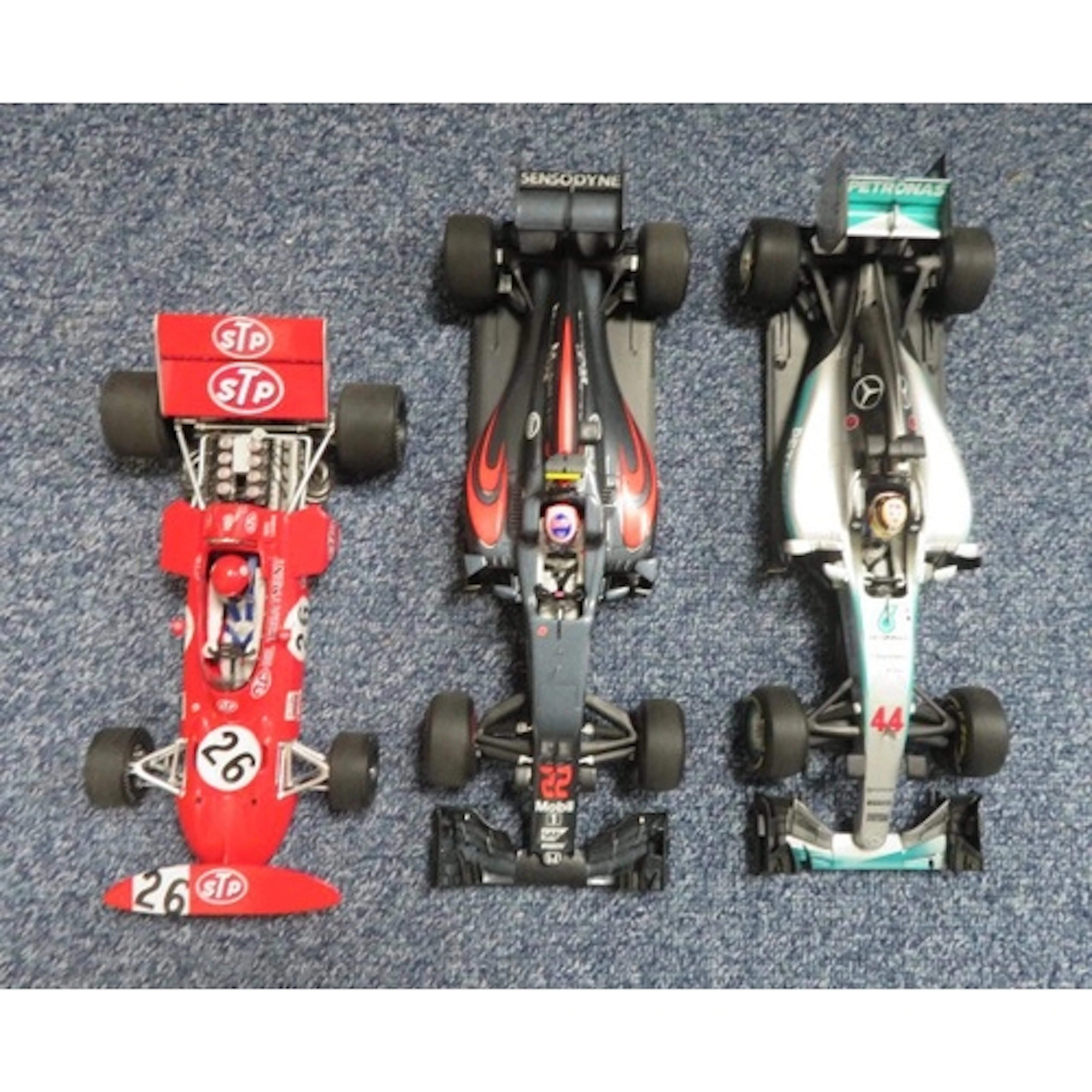 Spark 1/18th scale unboxed racing cars, with 2014 Mercedes A...