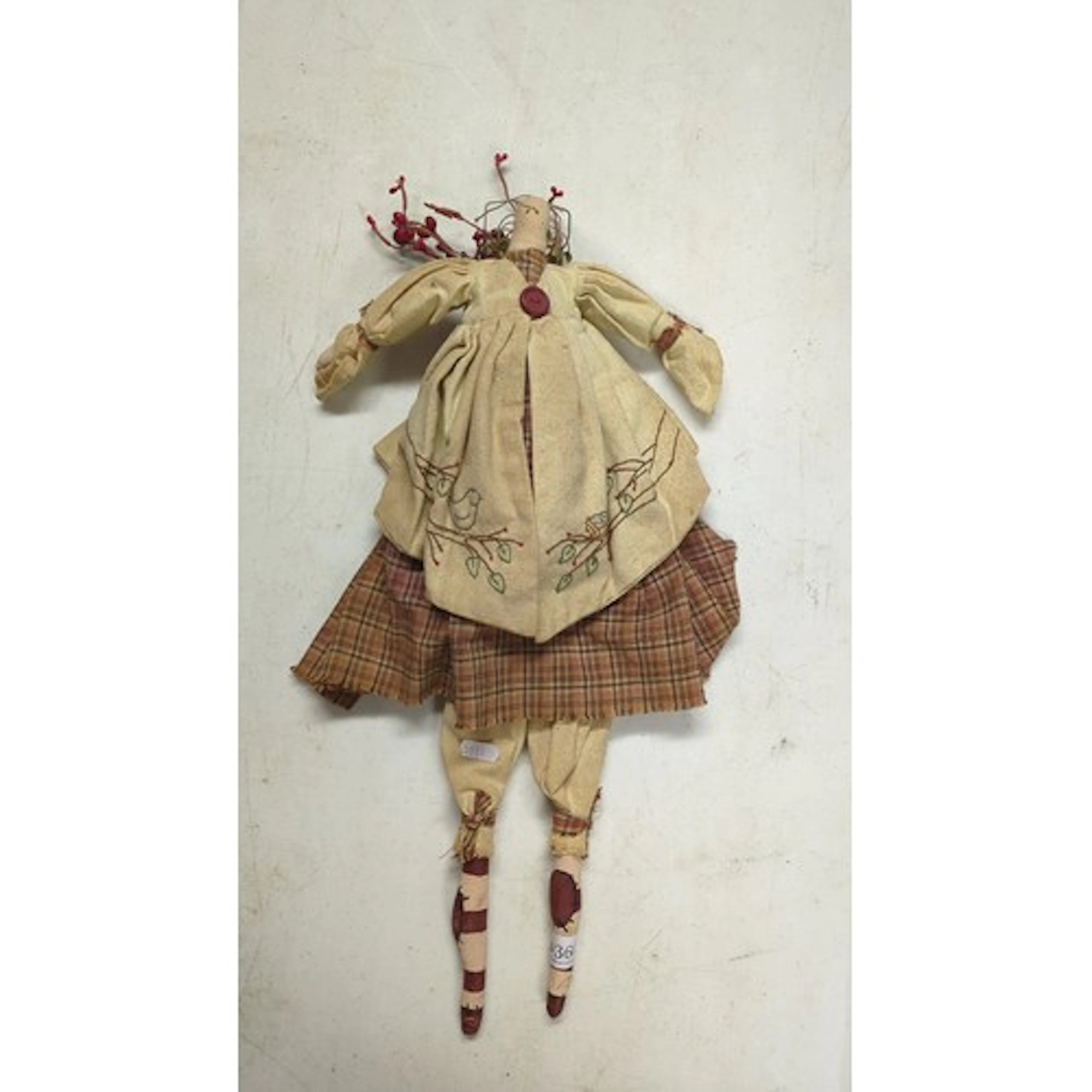 Tender Heart Treasures cloth rag doll, circa 2000, with pain...