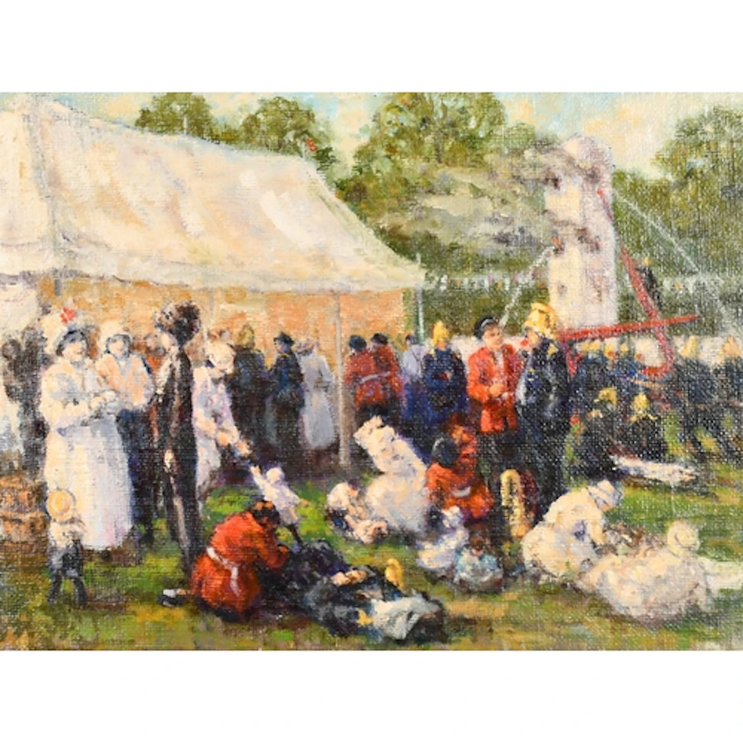 20th Century English School. "Fireman's Fete, Brighton", Oil...