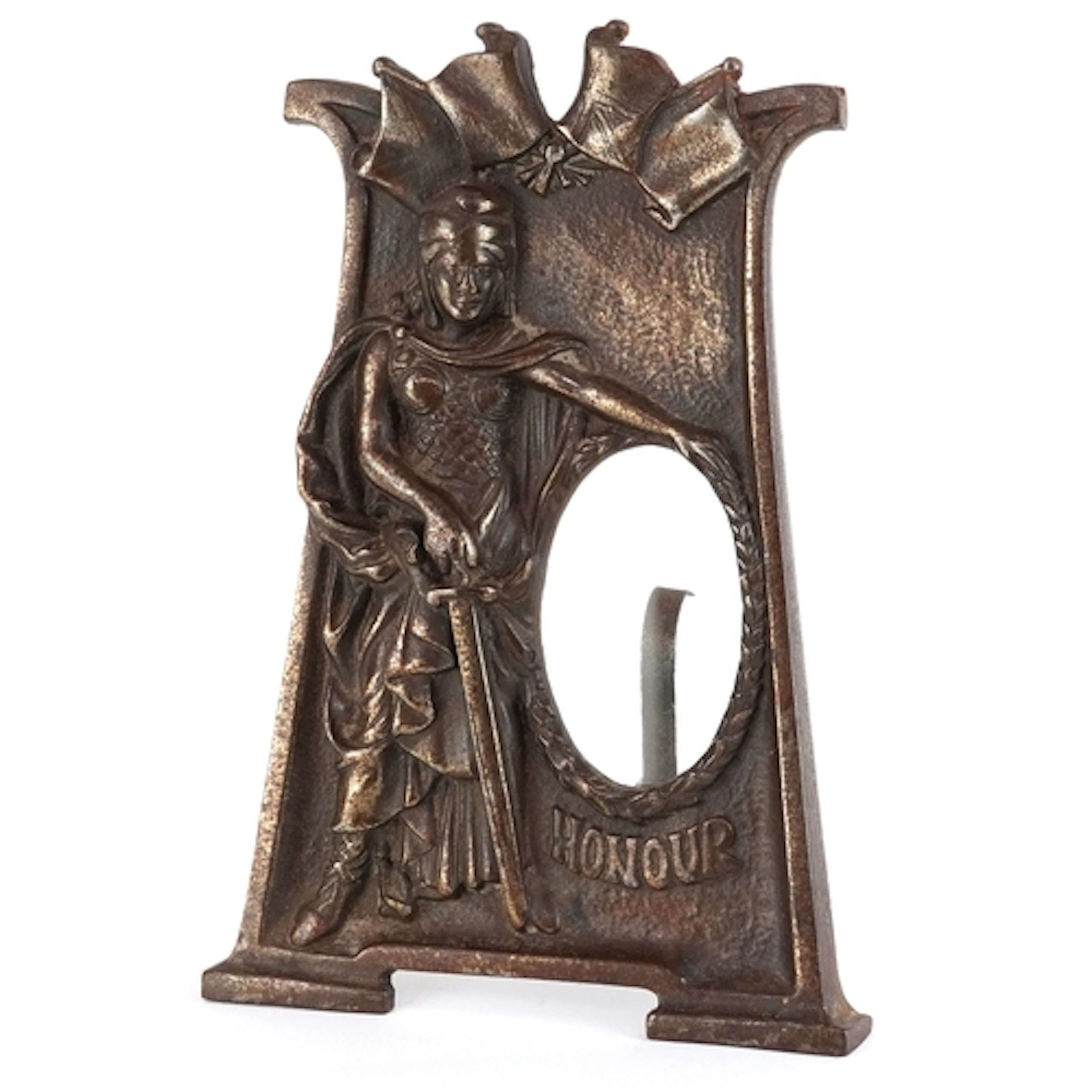 Military interest bronzed iron World War I memorial photo fr...