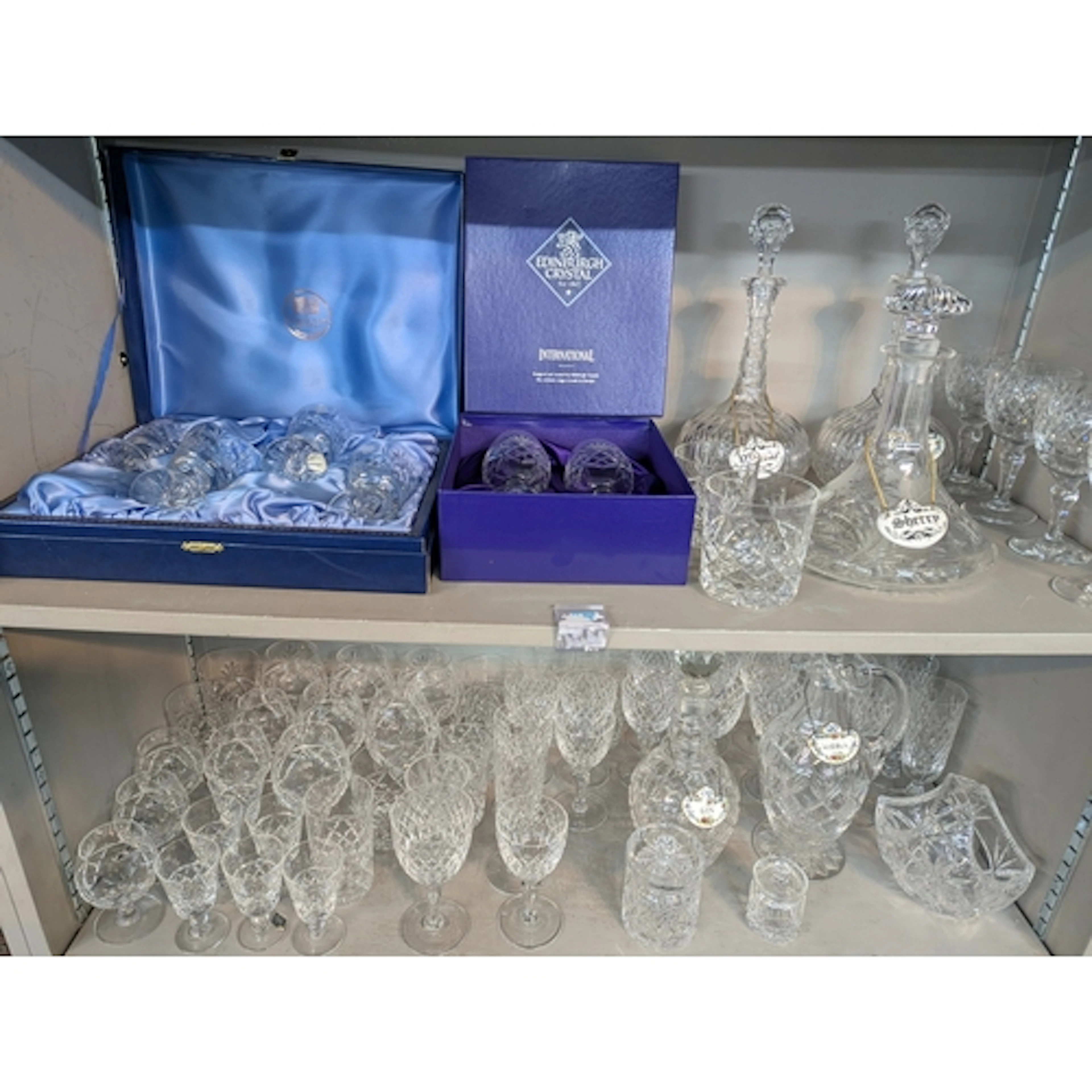 Assorted crystal glassware to include a Thomas Webb Crystal ...