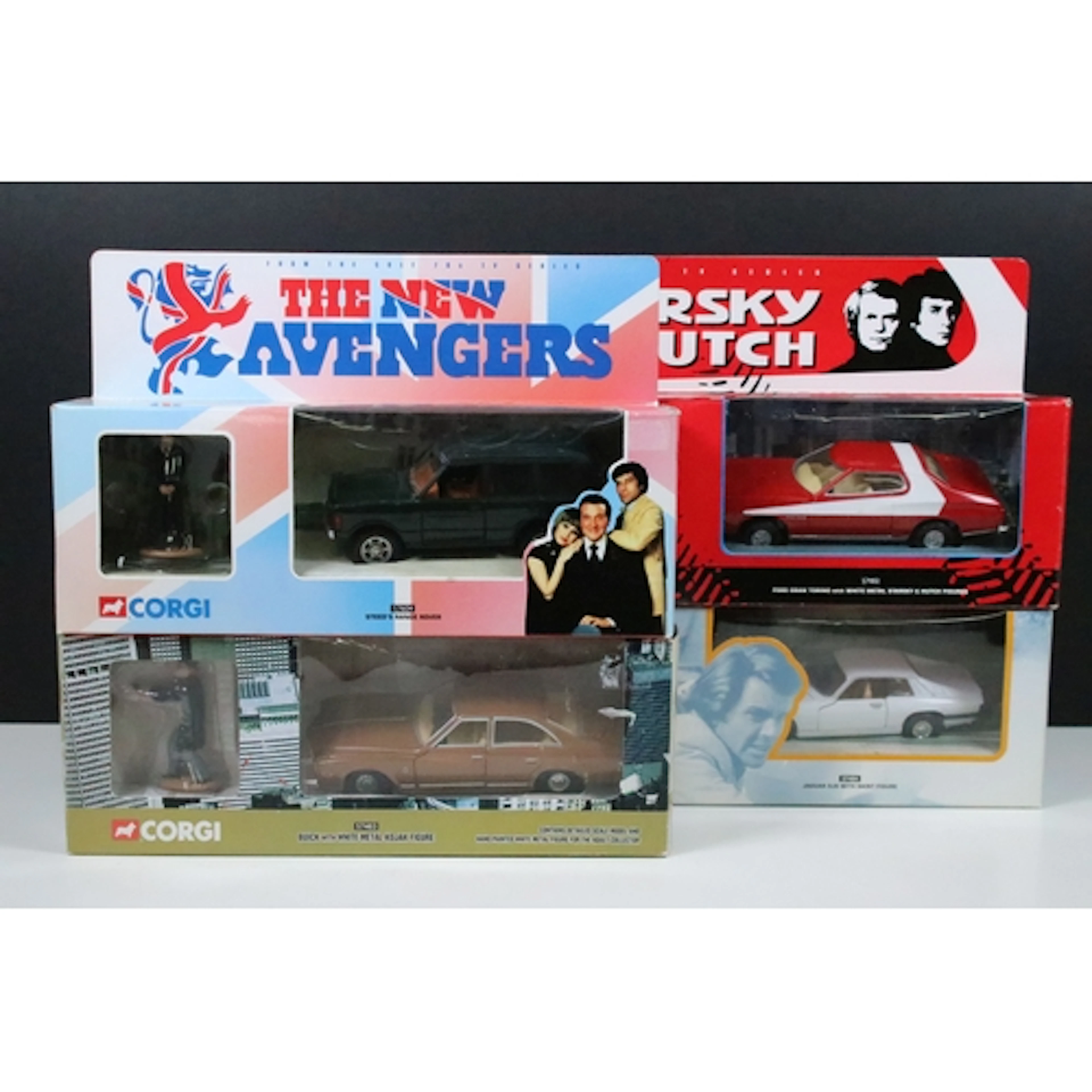 Four boxed Corgi TV related diecast models to include 57604 ...