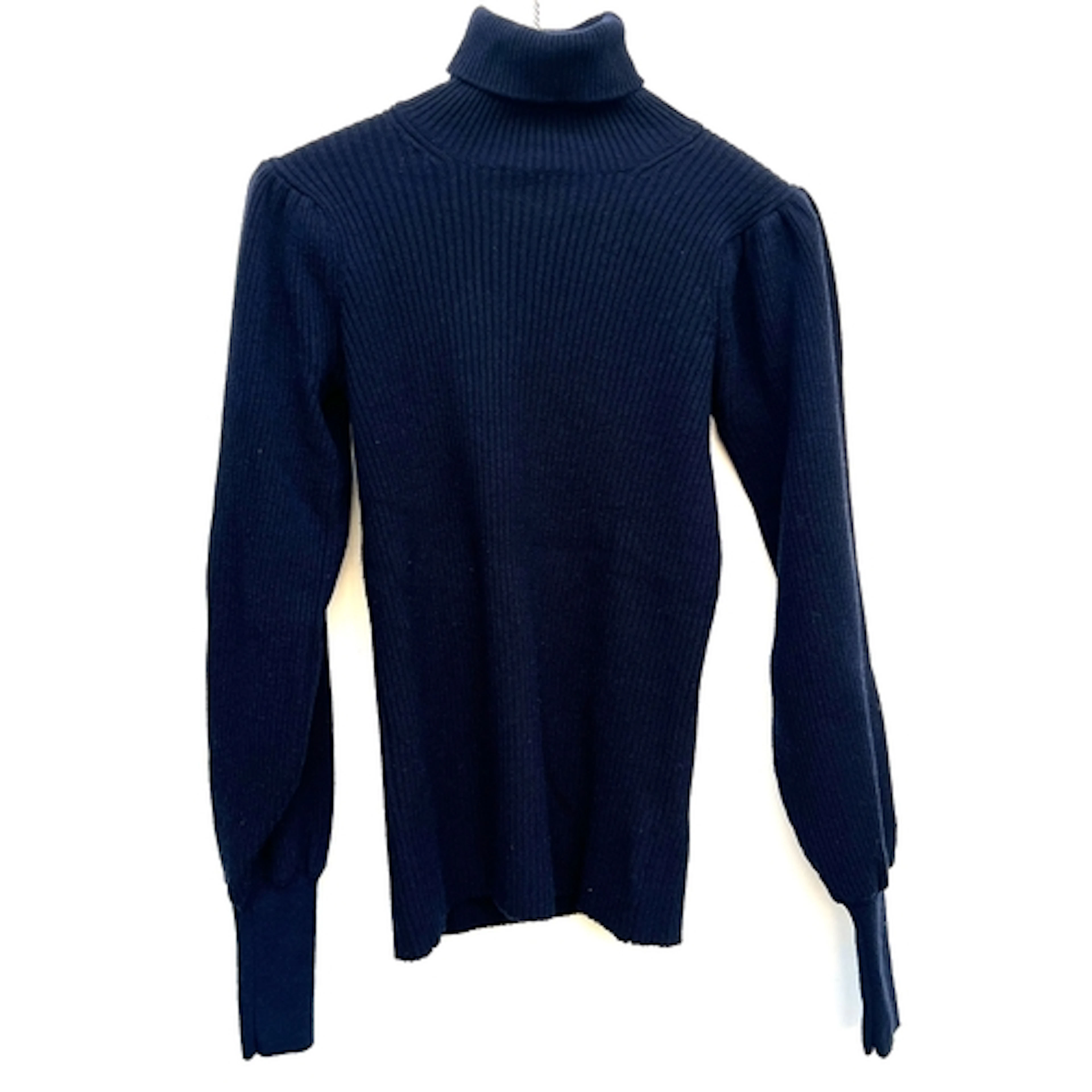 A Johnstons of Elgin navy blue cashmere turtleneck jumper, s...