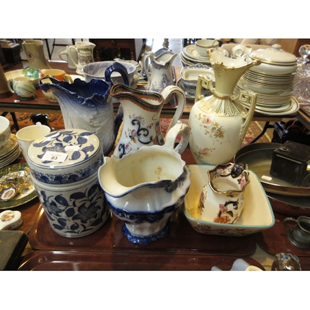 Victorian Pottery Jugs, Vase etc