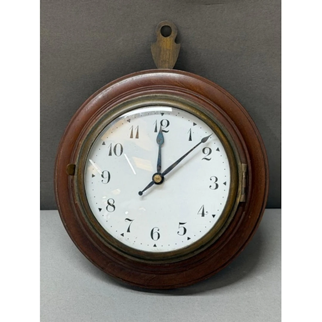 A mahogany sedan clock, eight days 6 Rubis marked inside cas...