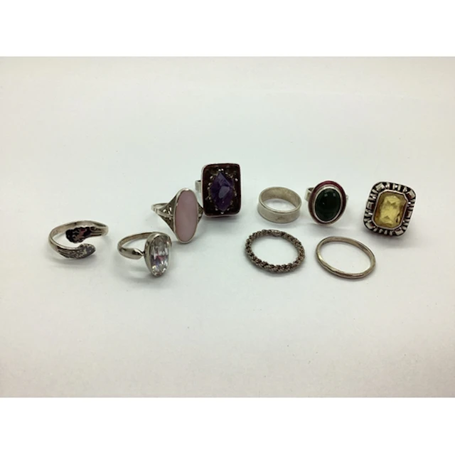 A Selection of "925" and Other Rings, including a hallmarked...