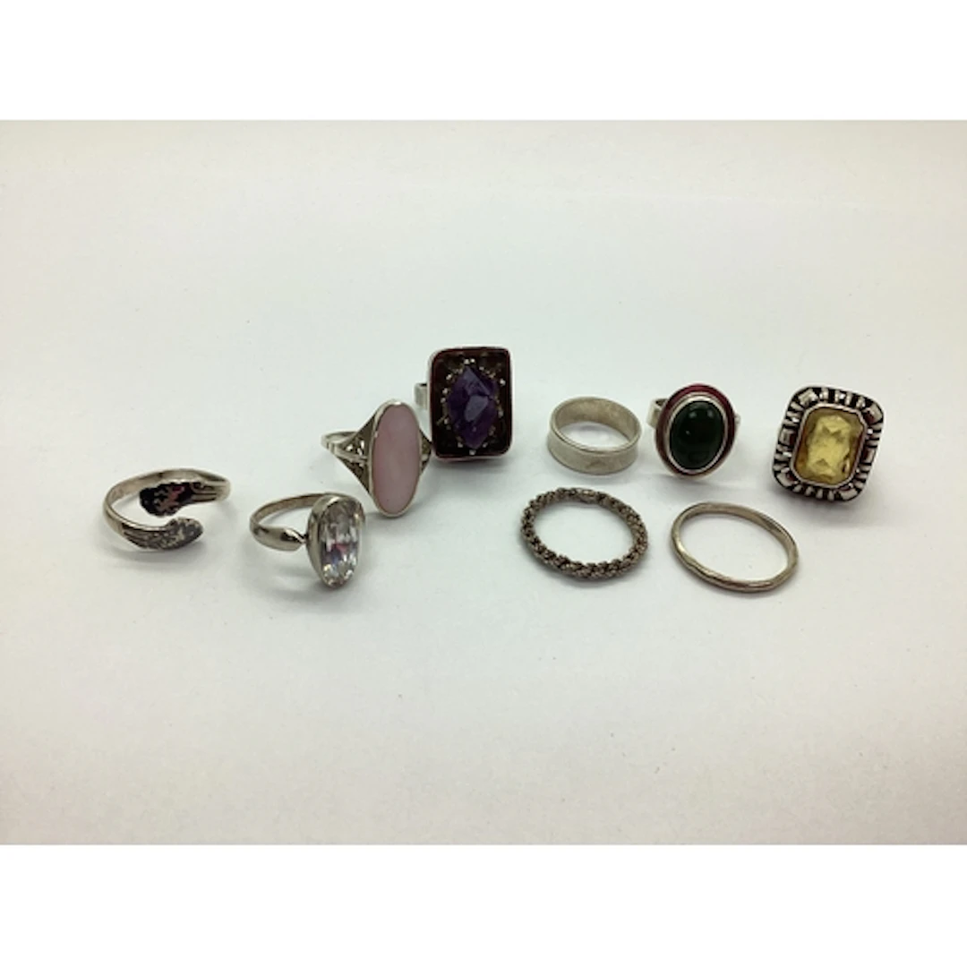 A Selection of "925" and Other Rings, including a hallmarked...