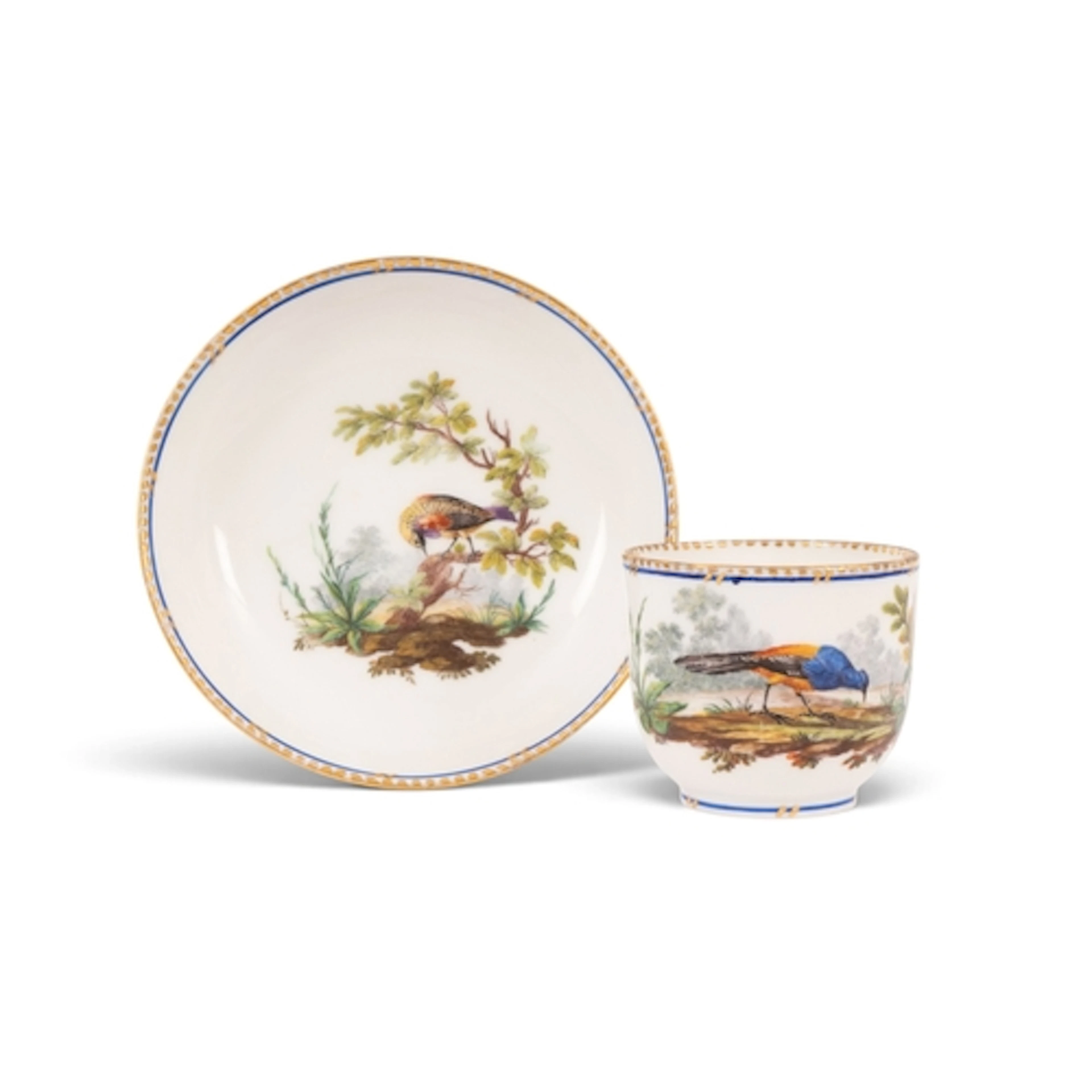 A Sèvres cup and saucer (gobelet bouillard et soucoupe), c.1...