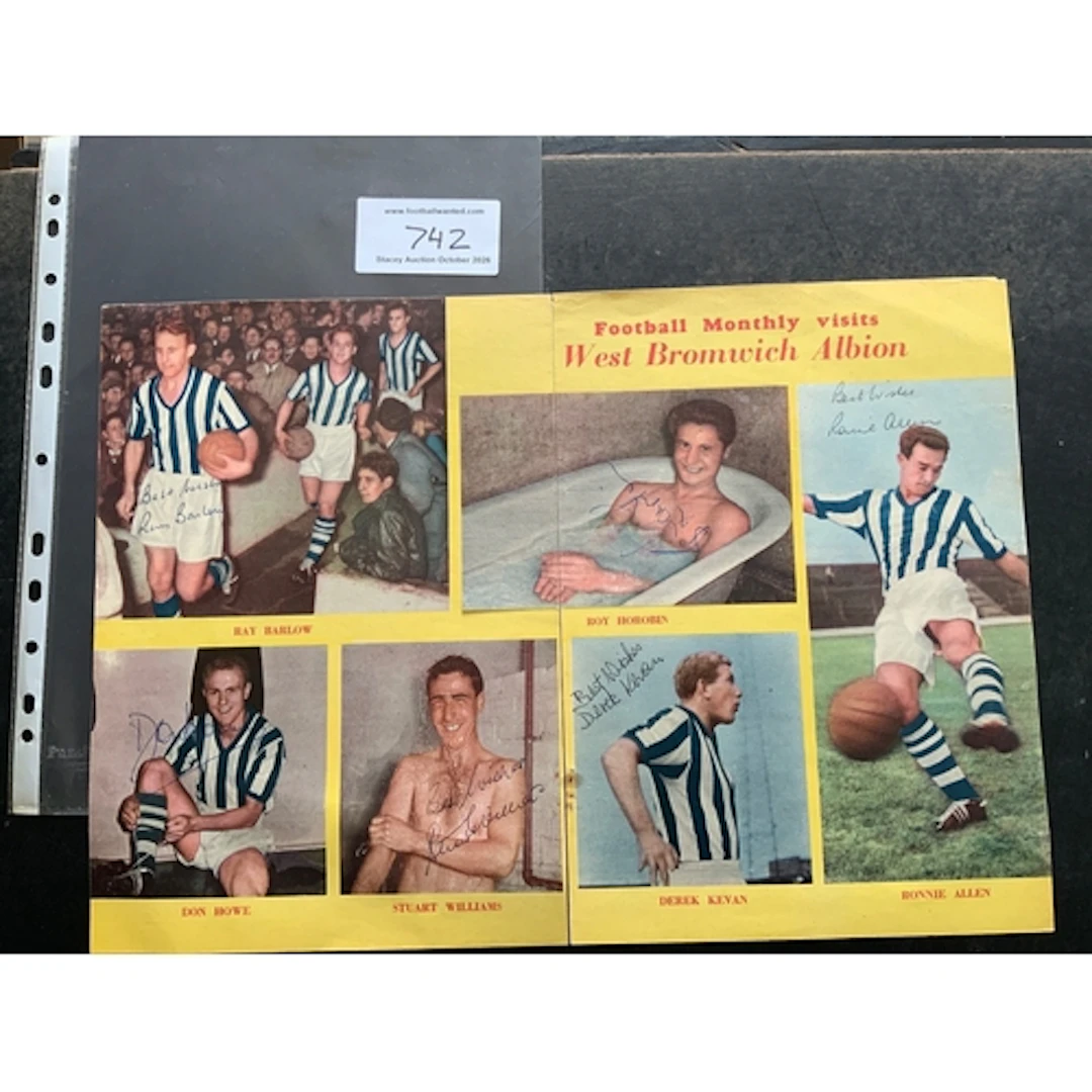 West Brom Football Memorabilia: Double page magazine picture...