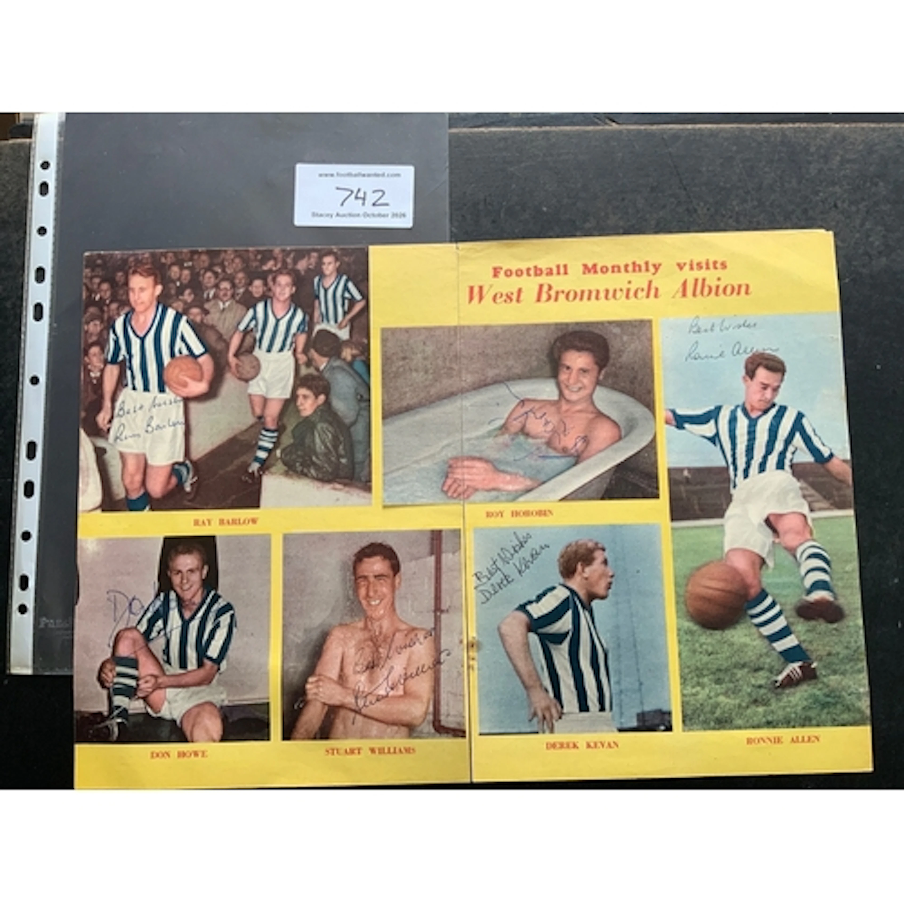 West Brom Football Memorabilia: Double page magazine picture...