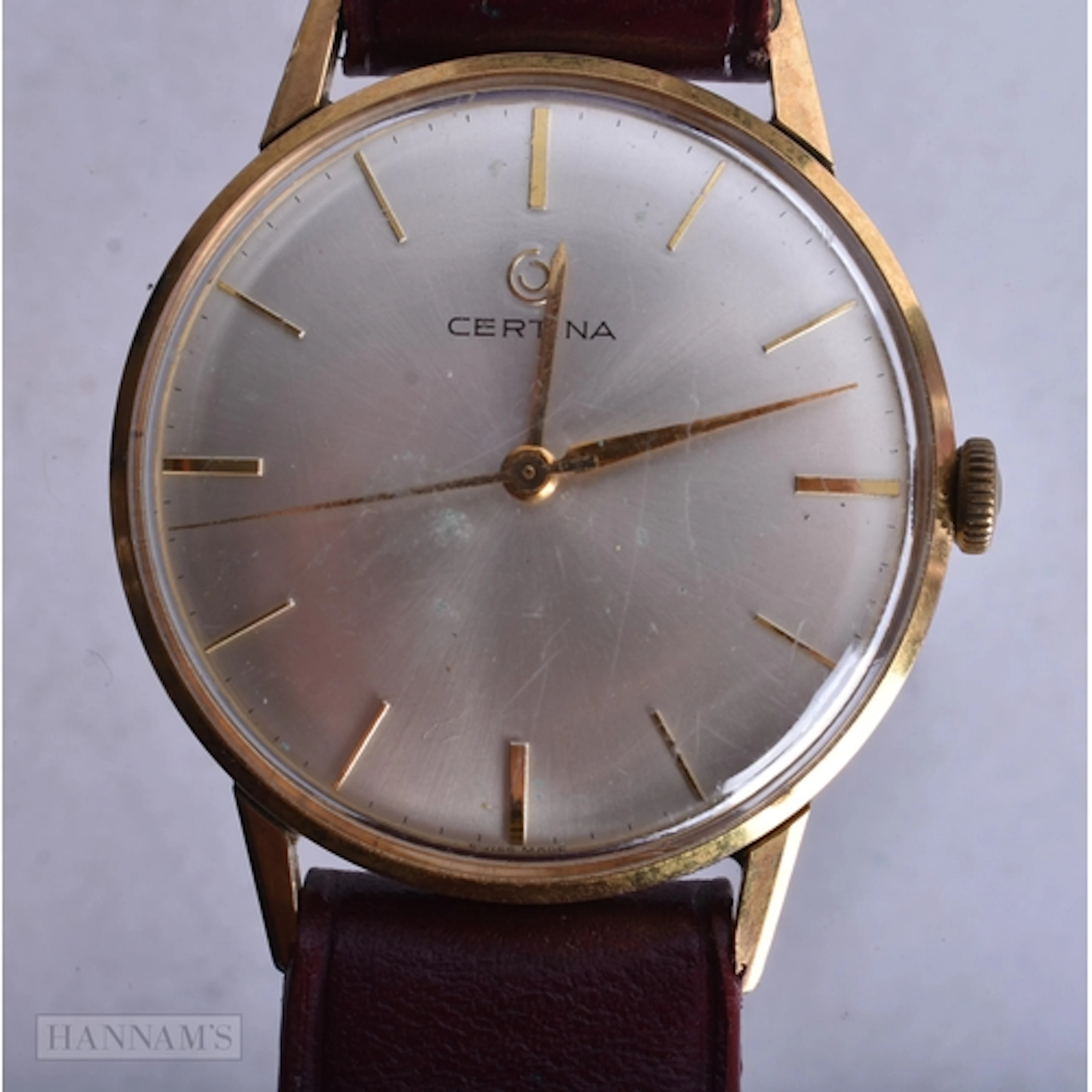 Certina Hand-Wind Watch Working. 3.25 cm wide.