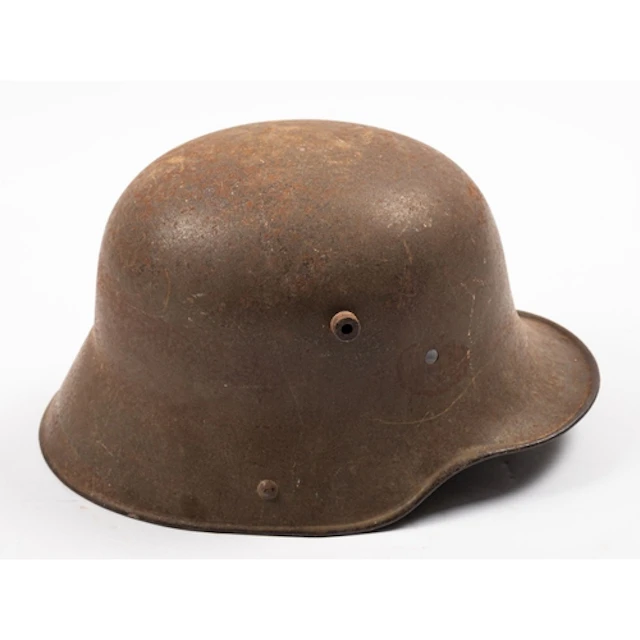 A WWII German M42 steel helmet. Stamped ET66 to the inside, ...