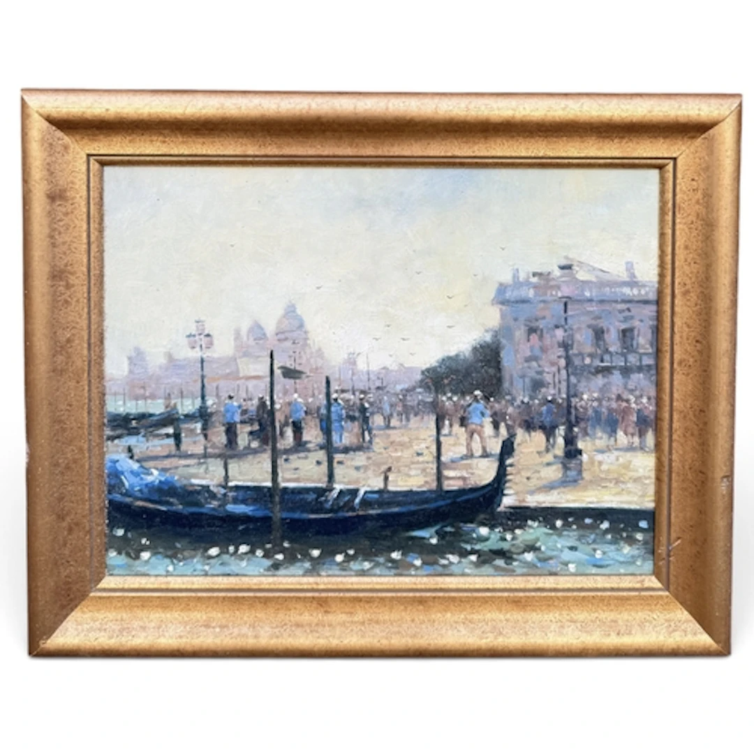 20TH CENTURY IMPRESSIONIST SCHOOL: VENETIAN SCENE, GONDOLA O...