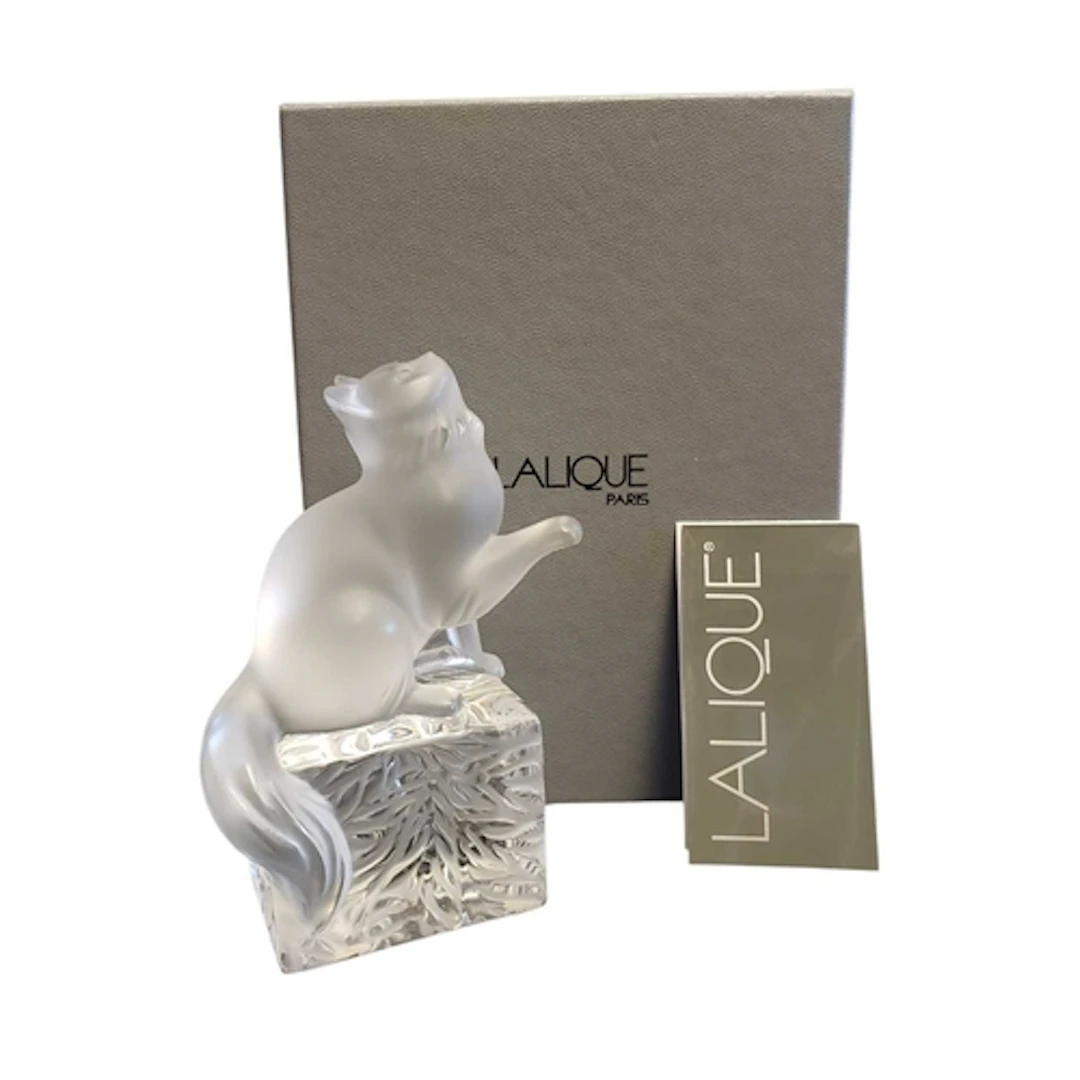 Lalique - Playful Kitten - a vintage 20th century French cry...