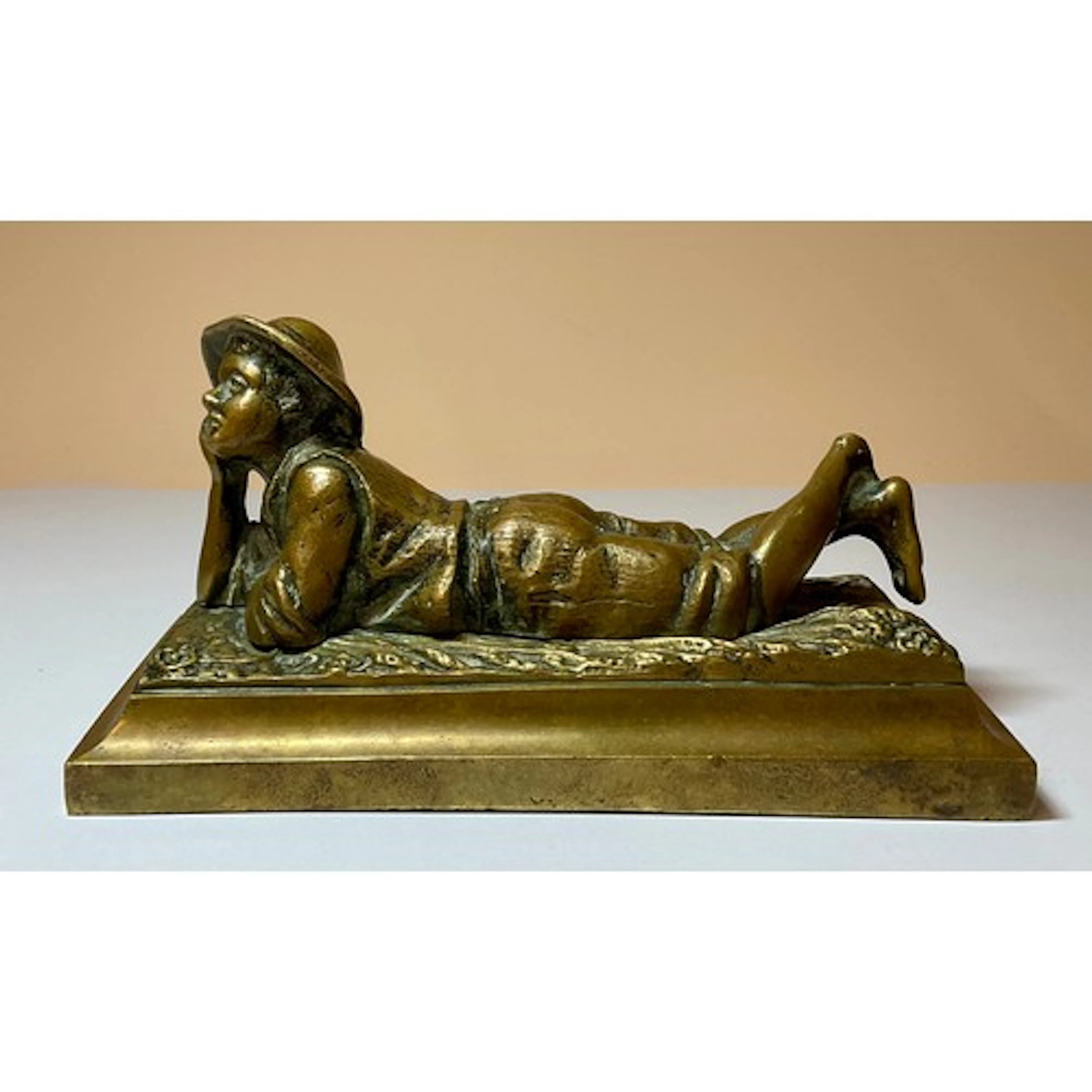 English or French school (19th century), a bronze desk or ma...