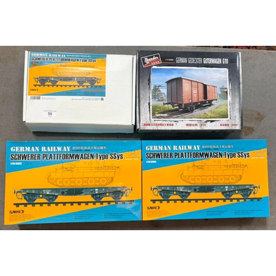 A group of four assorted military model kits (3 x Sabre & 1 ...