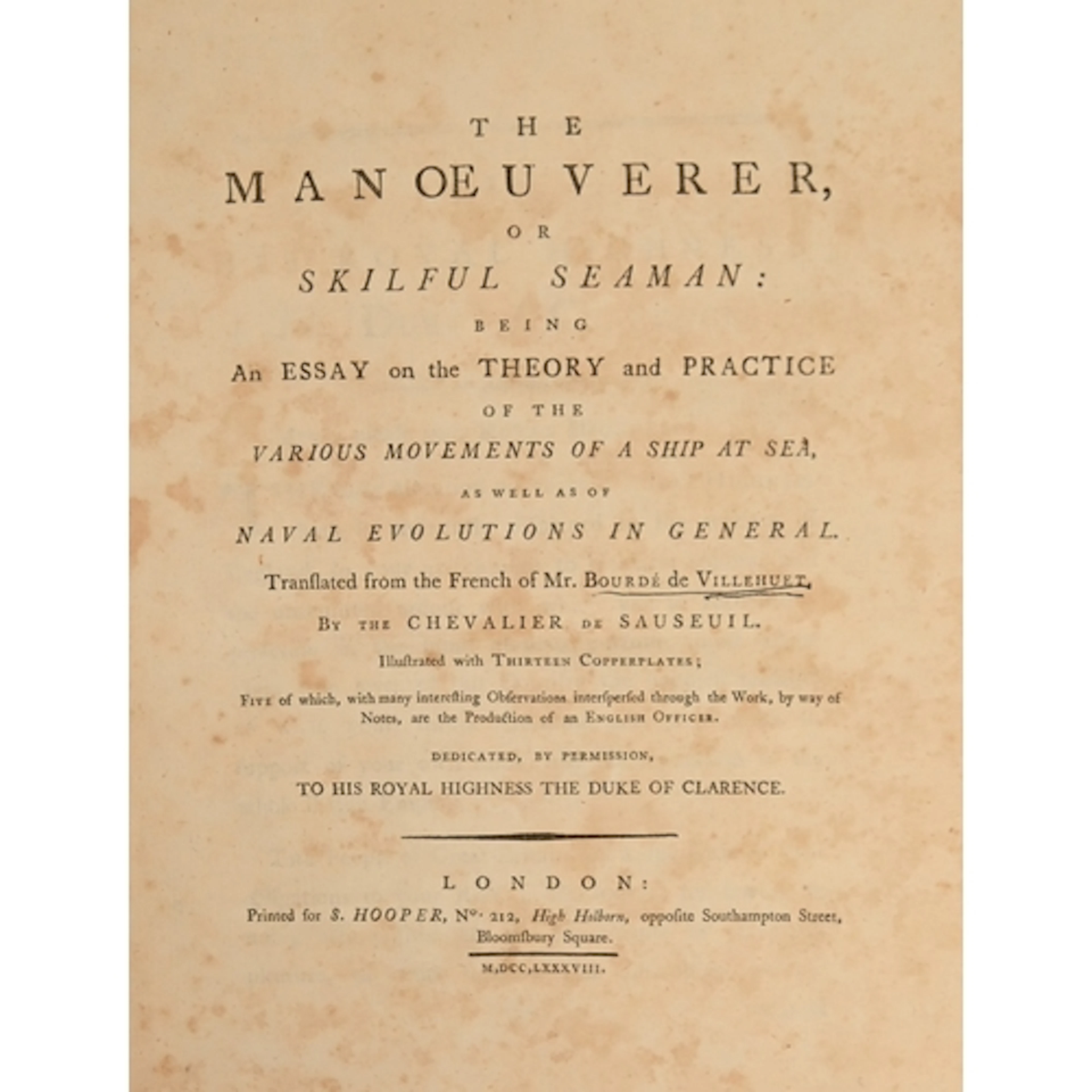Bourdé de La Villehuet (Jacques-Pierre) & Sauseuil (Chev...