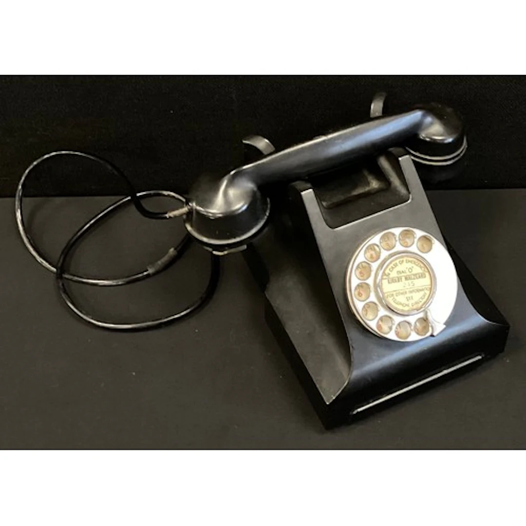 A vintage Bakelite telephone