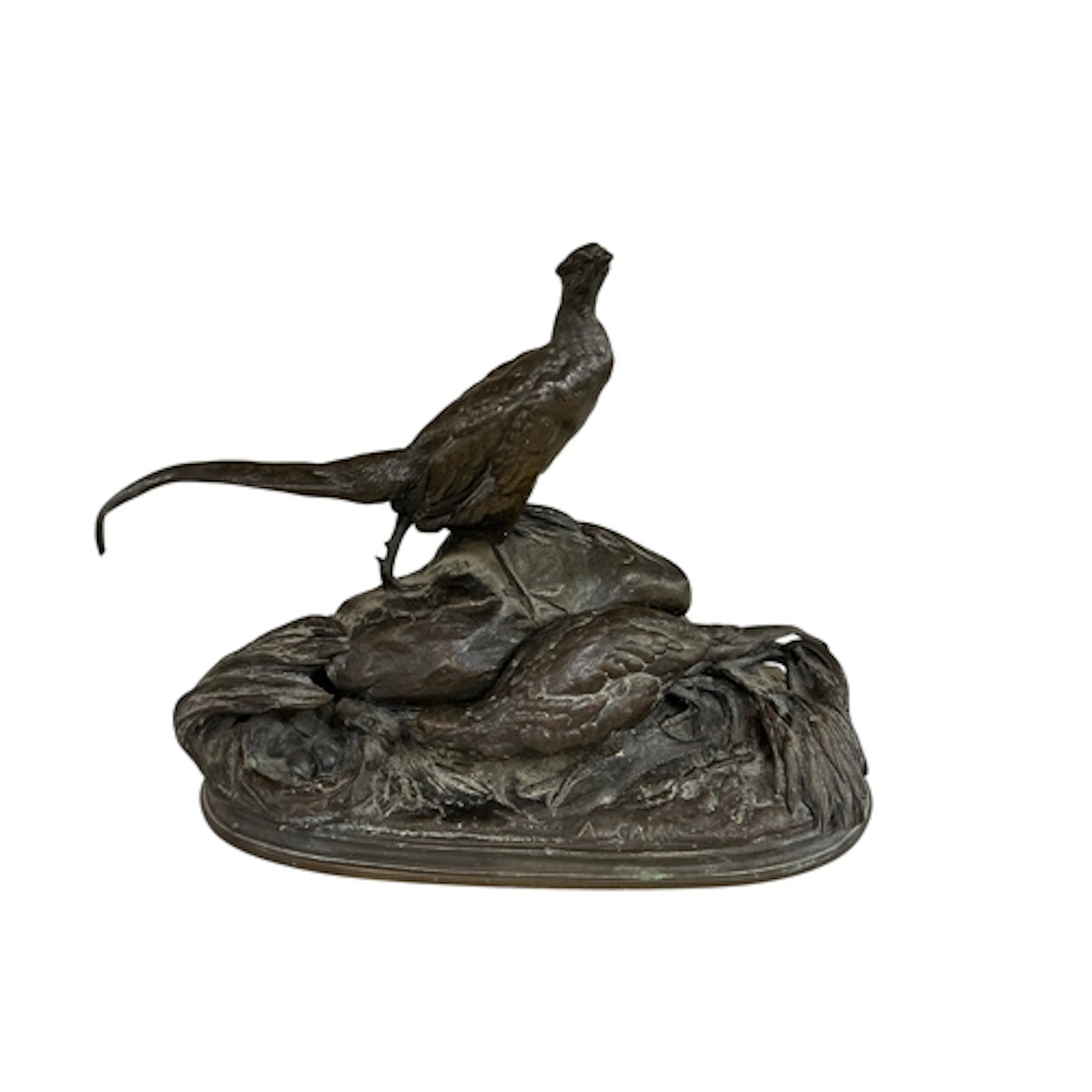 After Auguste Cain (French 1821-1894) a bronze group of a co...