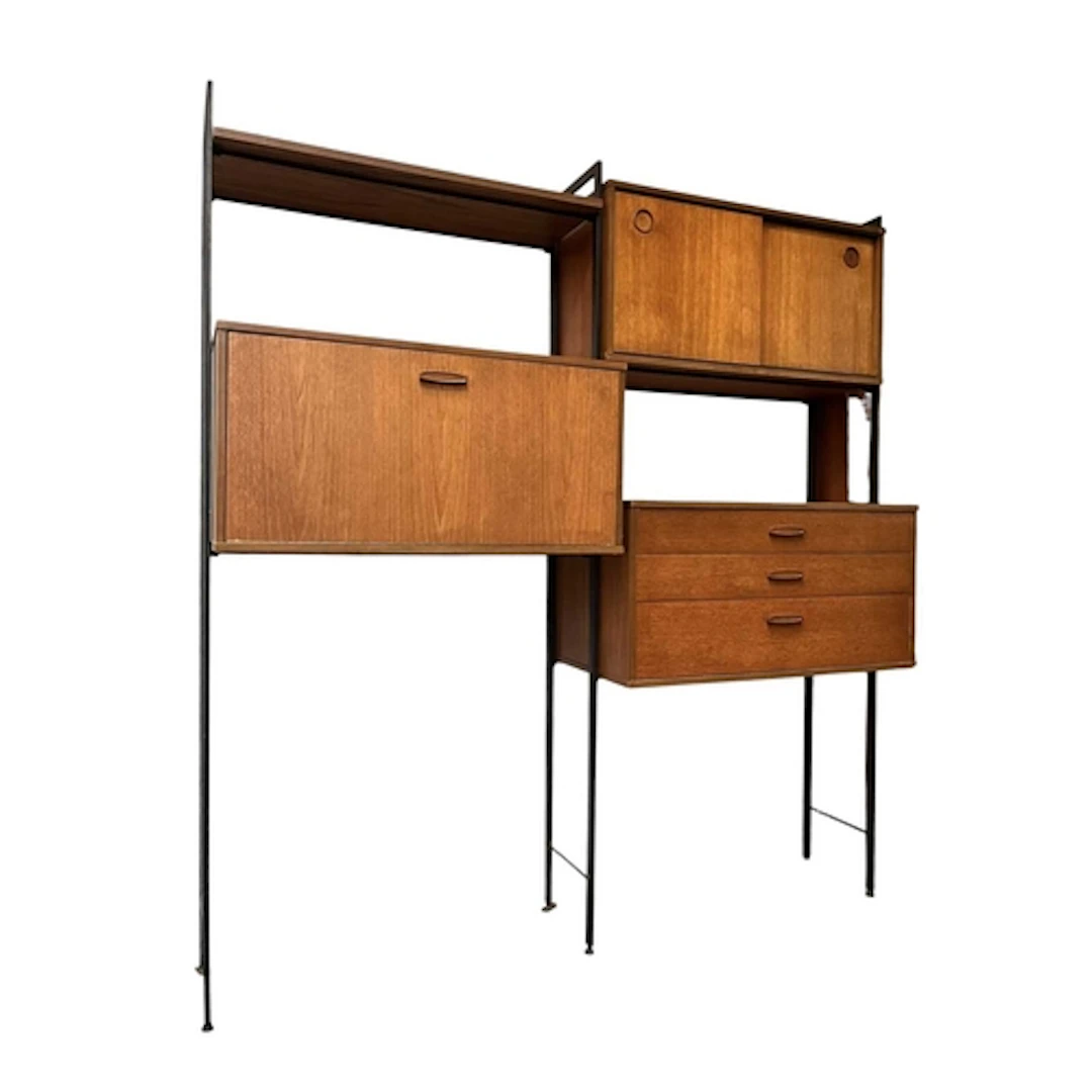 Avalon Furniture - a retro mid 20th century two-bay teak woo...