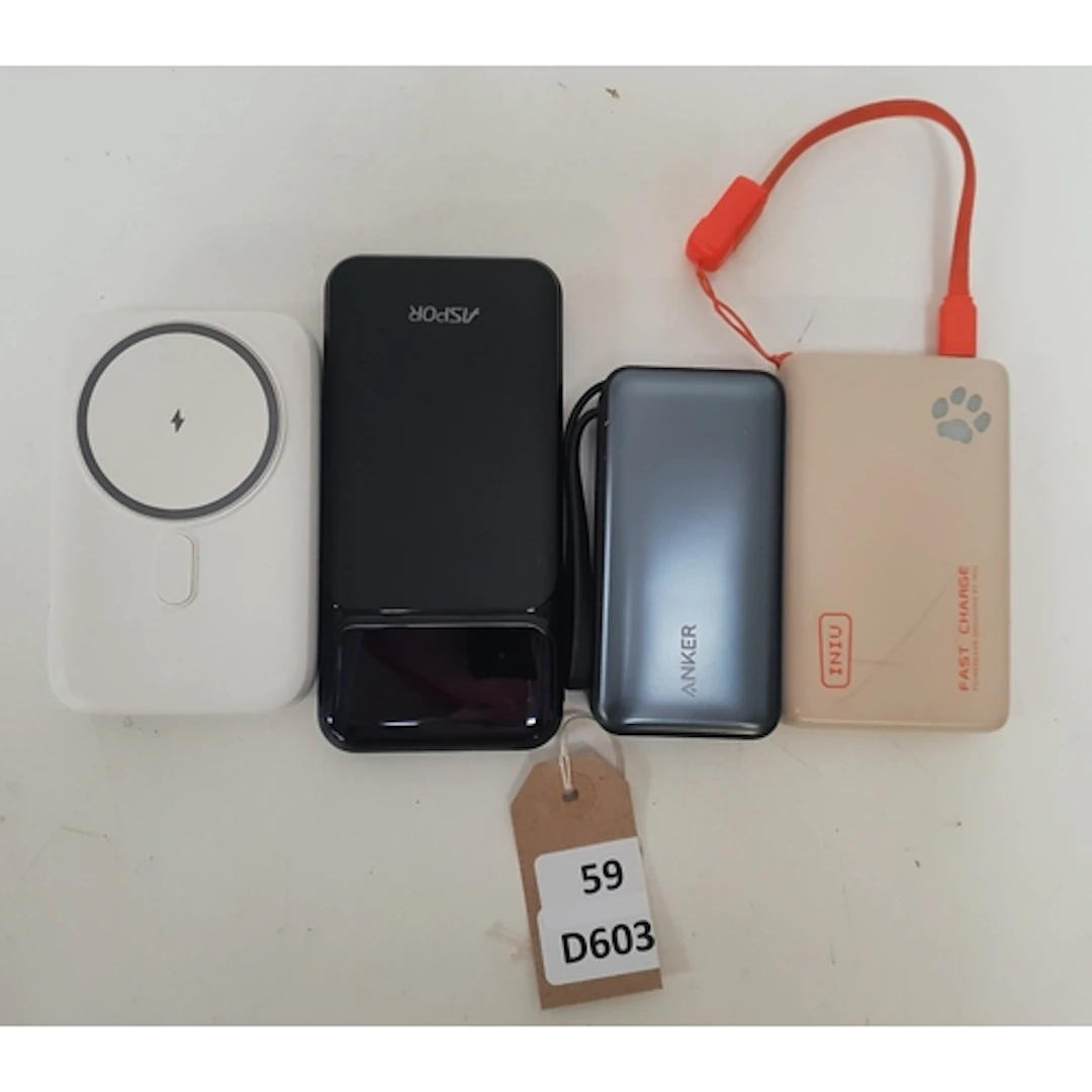 FOUR POWERBANKS INCLUDING INUI, ASPOR, AND ANKER
