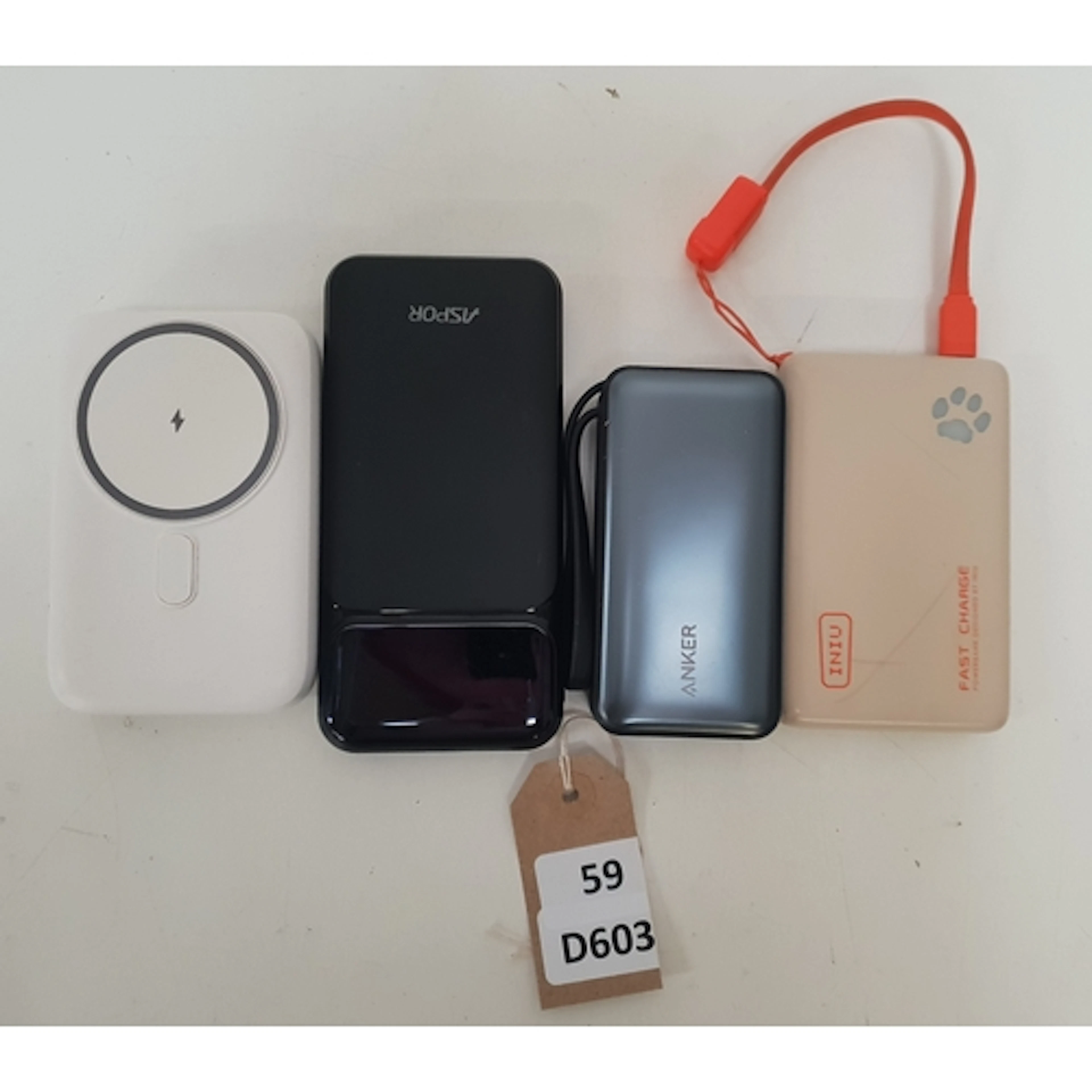 FOUR POWERBANKS INCLUDING INUI, ASPOR, AND ANKER
