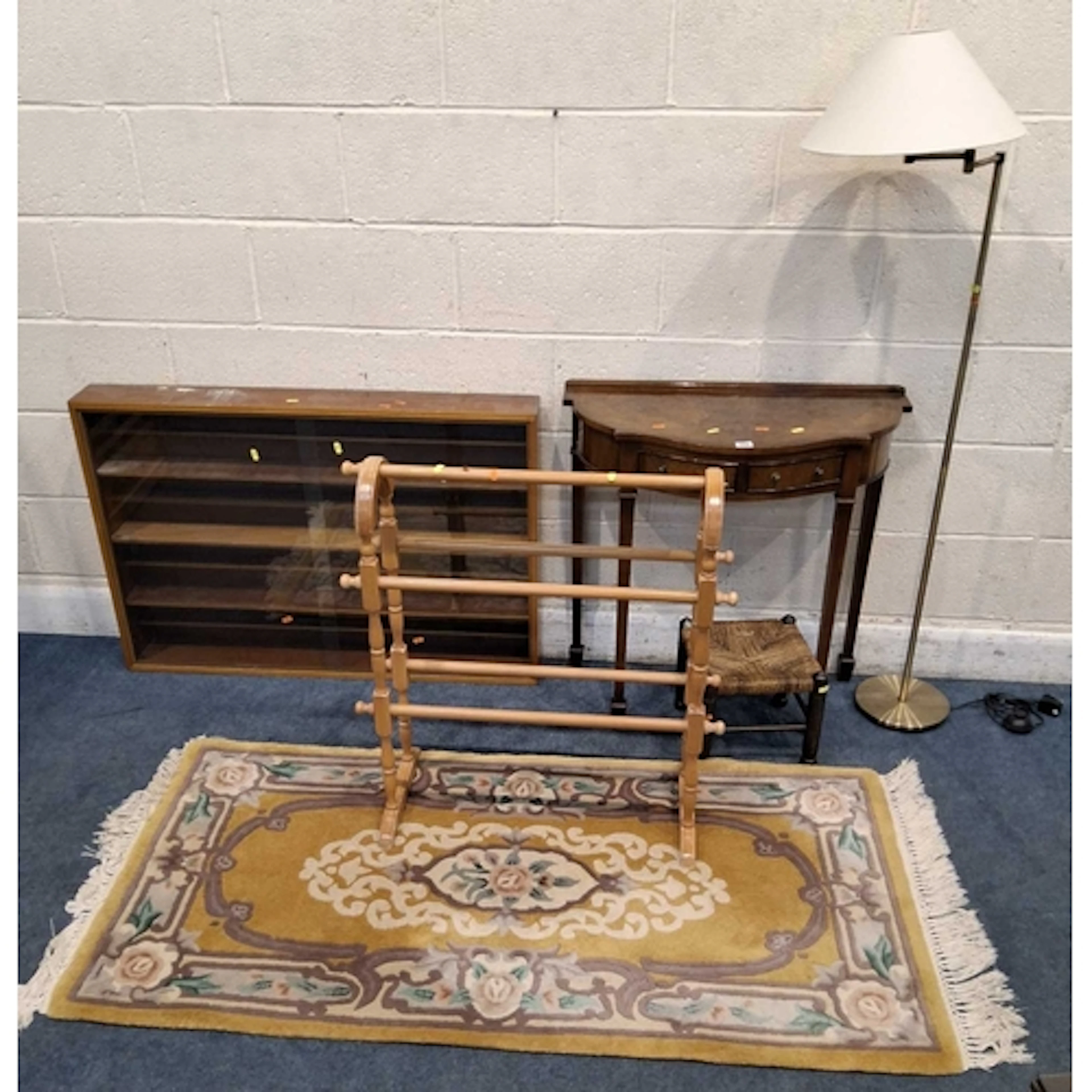 A SELECTION OF OCCASIONAL FURNITURE, to include a serpentine...