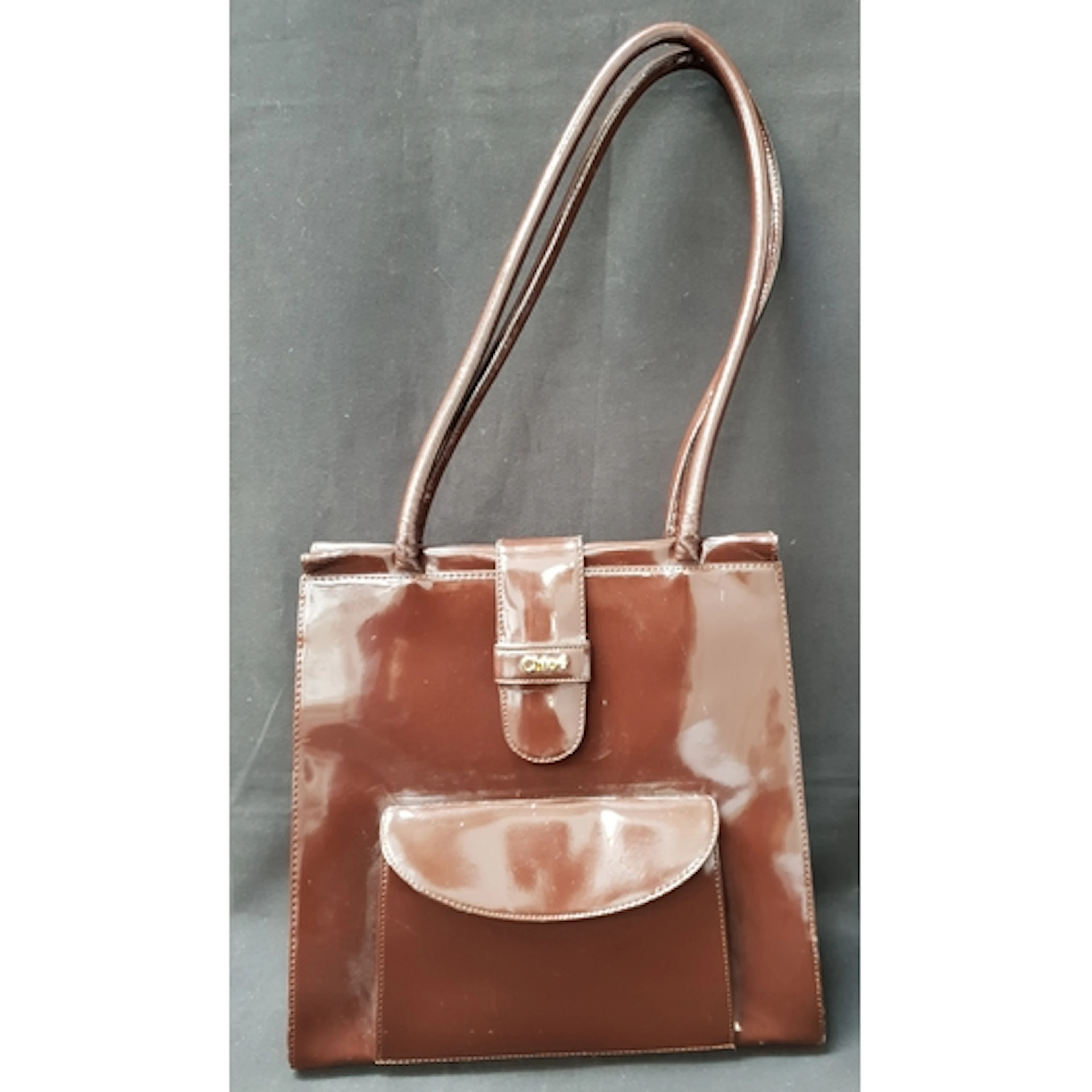 CHLOE PATENT LEATHER HANDBAG 1990s (Karl Lagerfeld era), the...