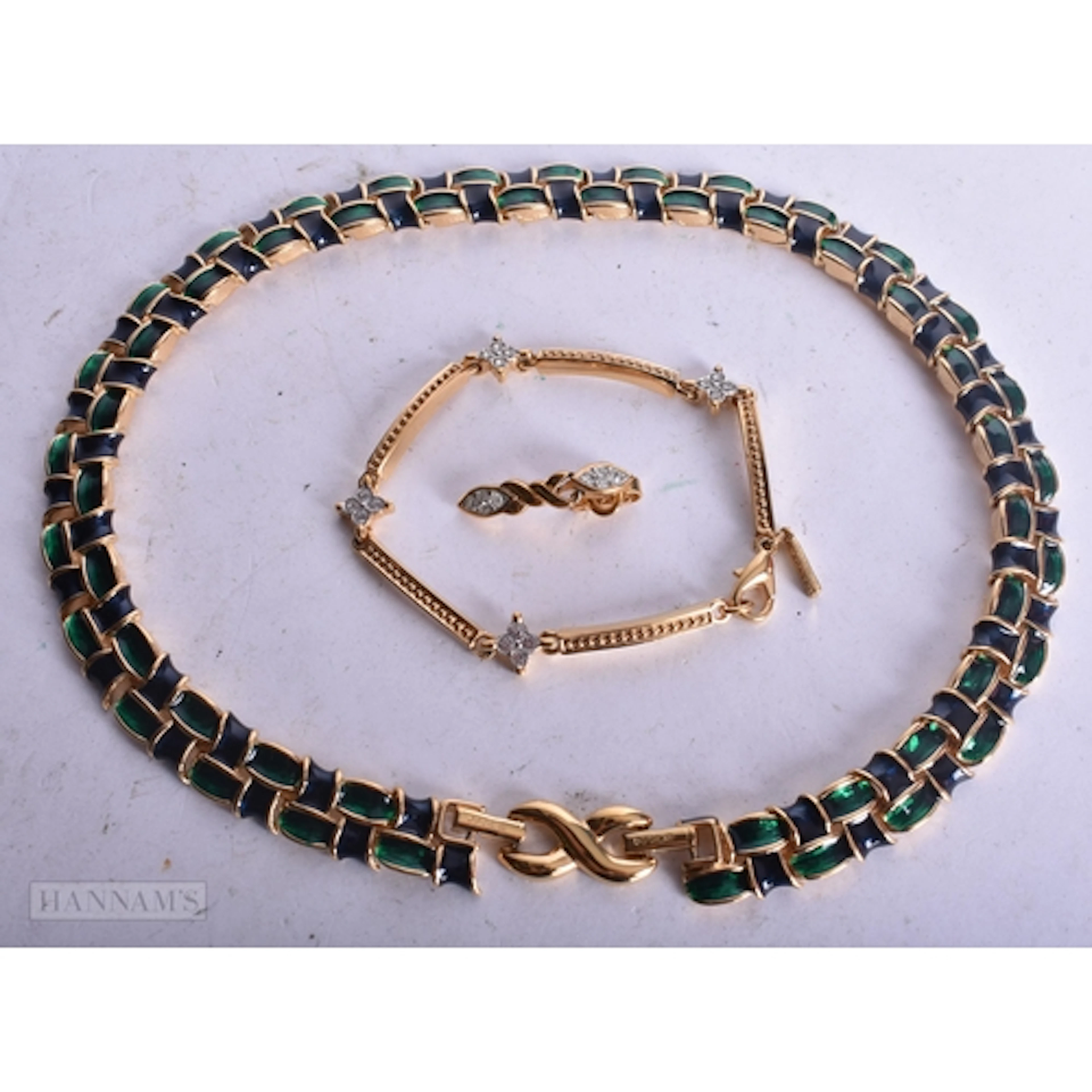 Collection of D'Orlan Gold Tone Jewellery inc. Necklace, Bra...