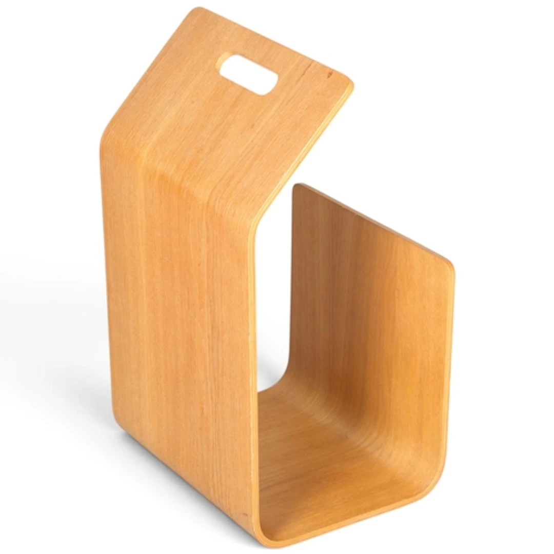 A Kanto magazine or log rack by Artek, in bent oak plywood, ...