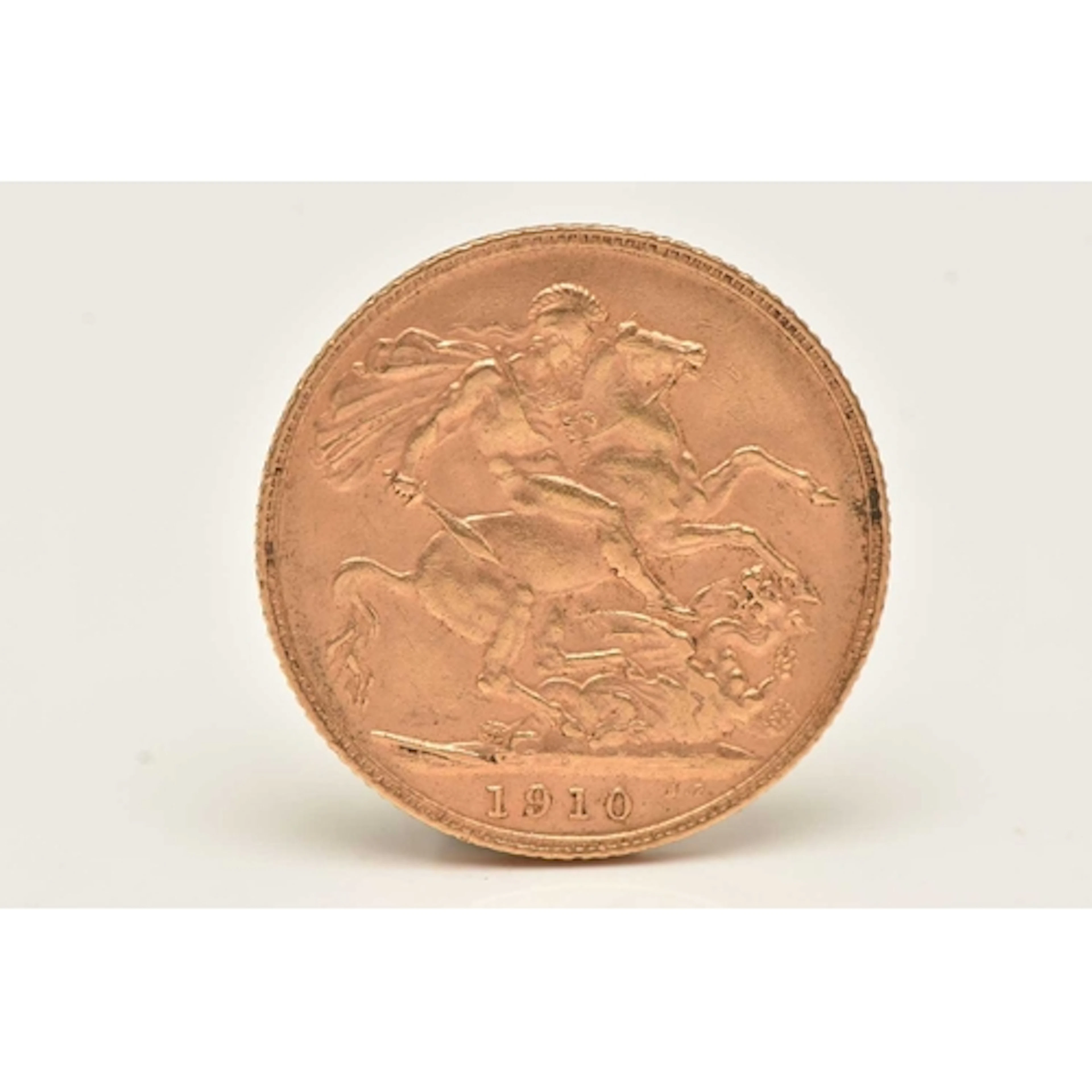 AN EDWARD VII FULL GOLD SOVEREIGN, dated 1910, approximate d...