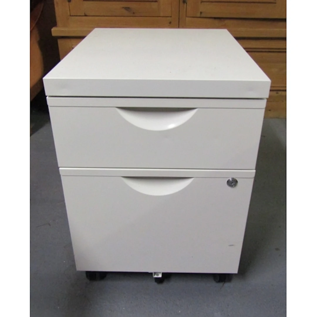 Modern Twin Drawer Office Unit with Interior Filing Cabinet ...