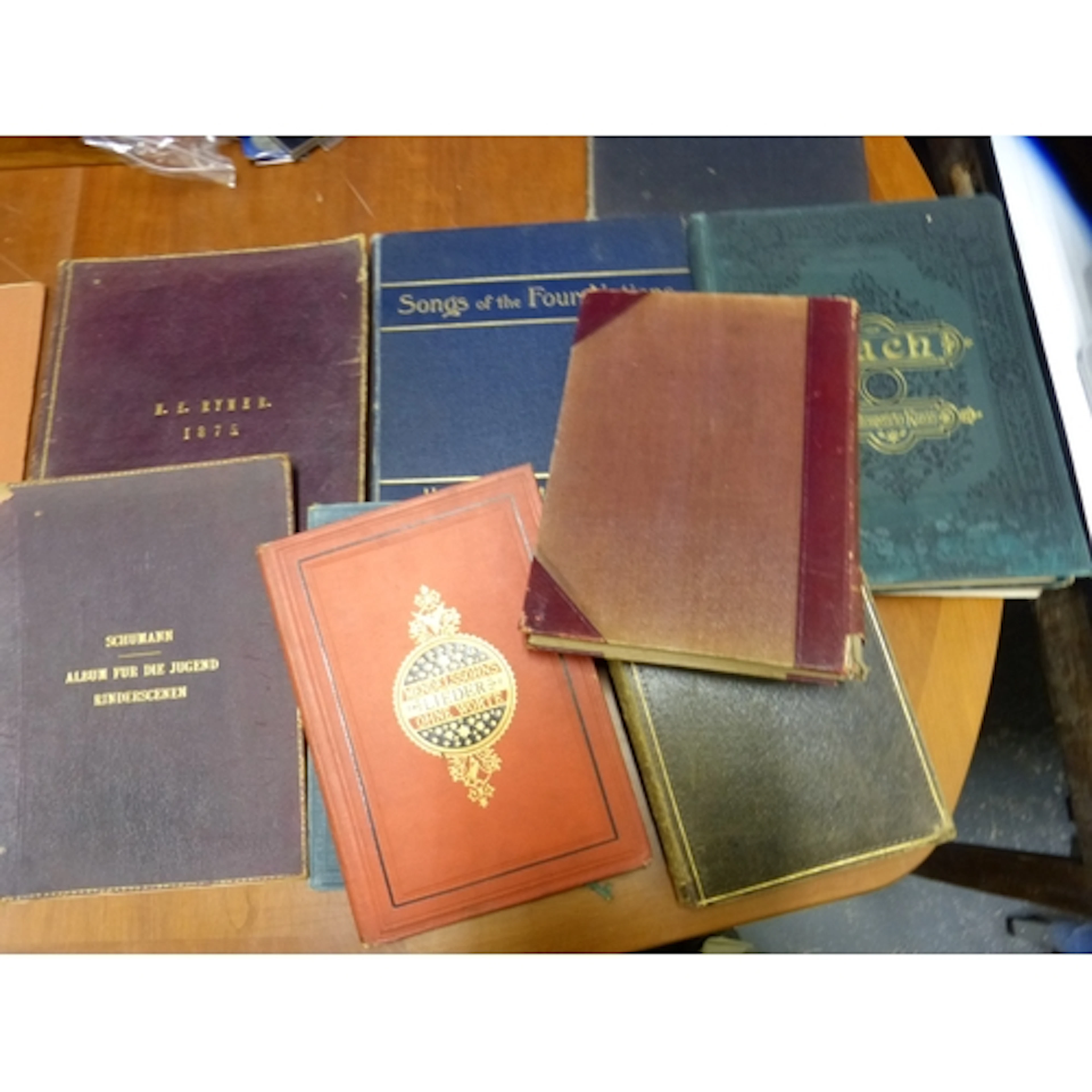 Large box of antique music books, Bach, Schburt, Mozart etc.